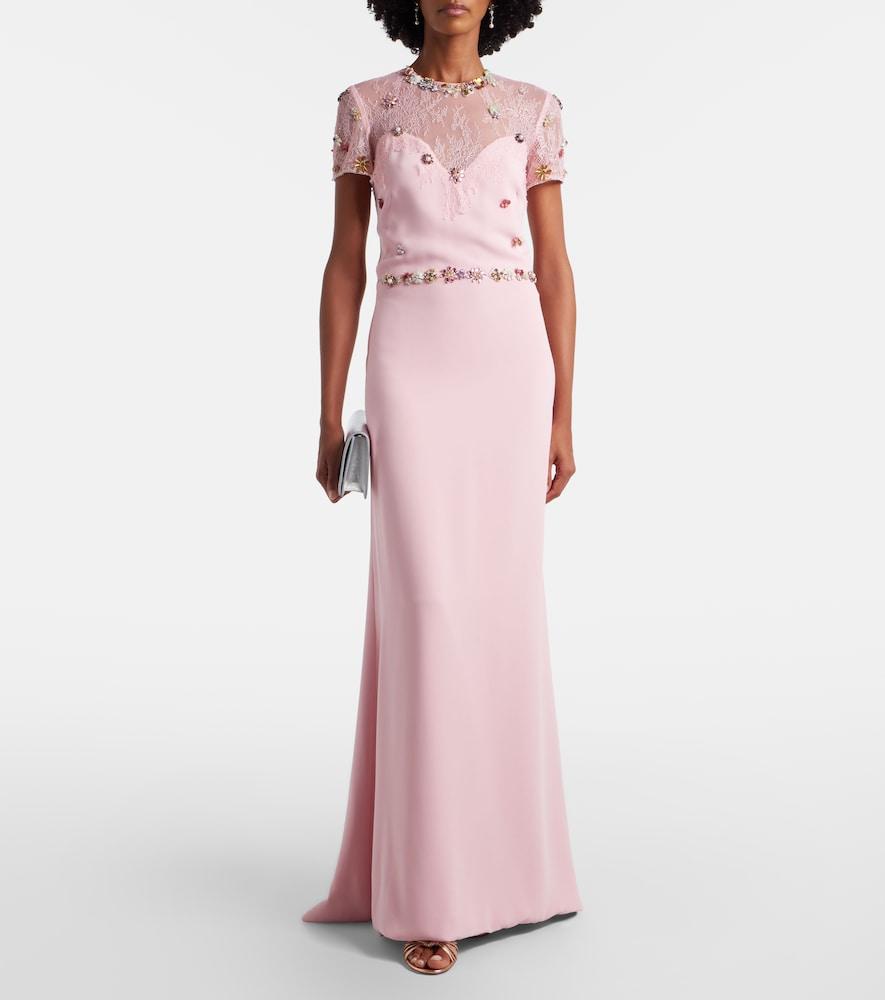 sachin and babi light blue dress Short Sleeve Pink Dress Pink Puff Sleeves Floral Ruffle Short Homecoming  Dress with Bow Pink / US 12 main image 1