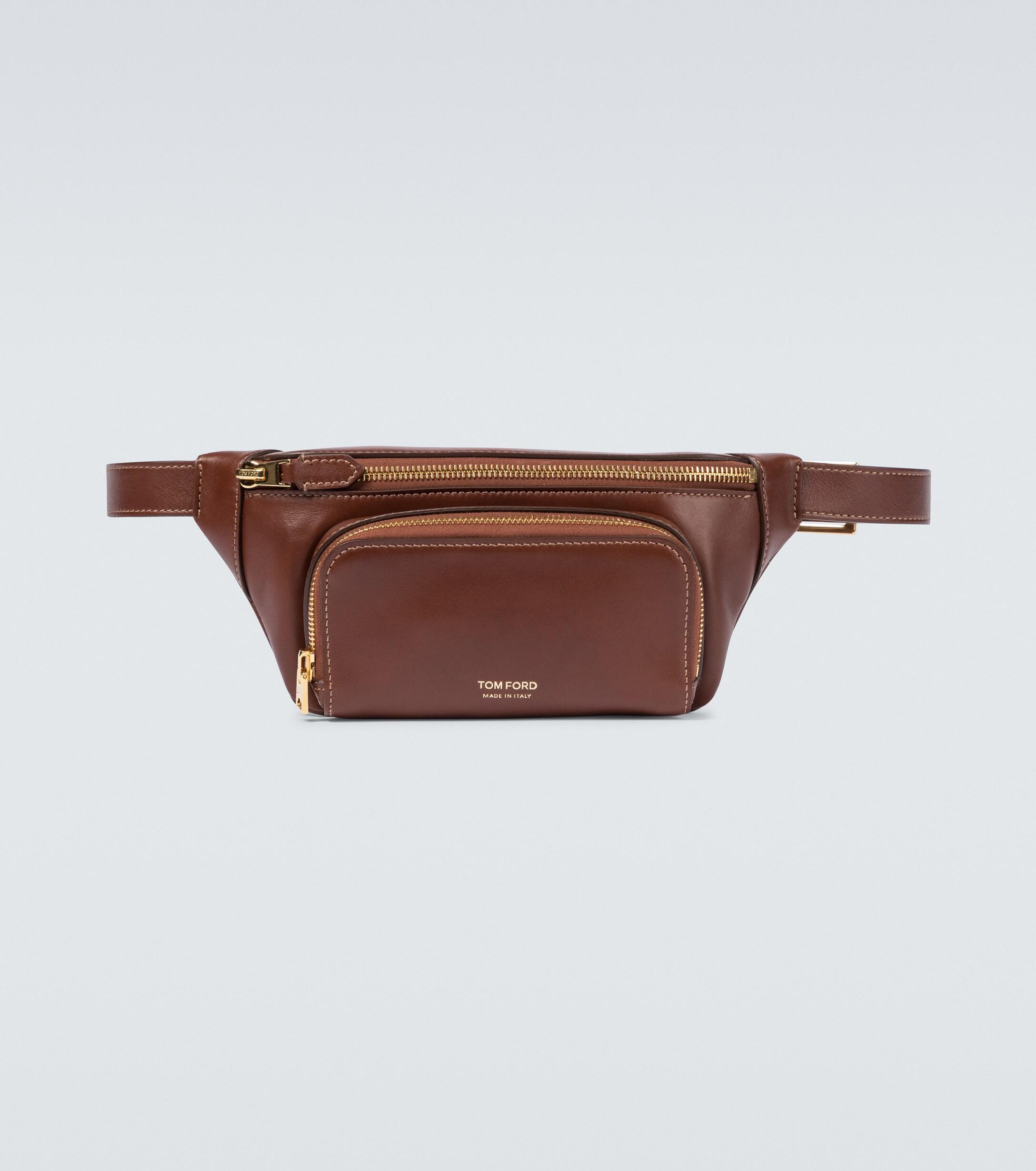 waist bags and bumbags Mens Bags Belt Bags Tom Ford Brown Buckley Alligator Print Leather Belt Bag for Men 