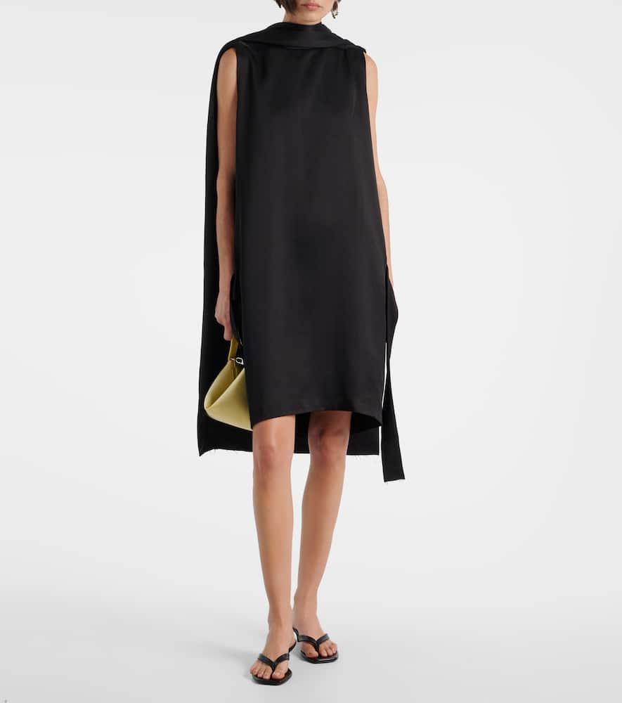 Vestido Corto Cocoon De Saten de TOTEME de color Negro Lyst