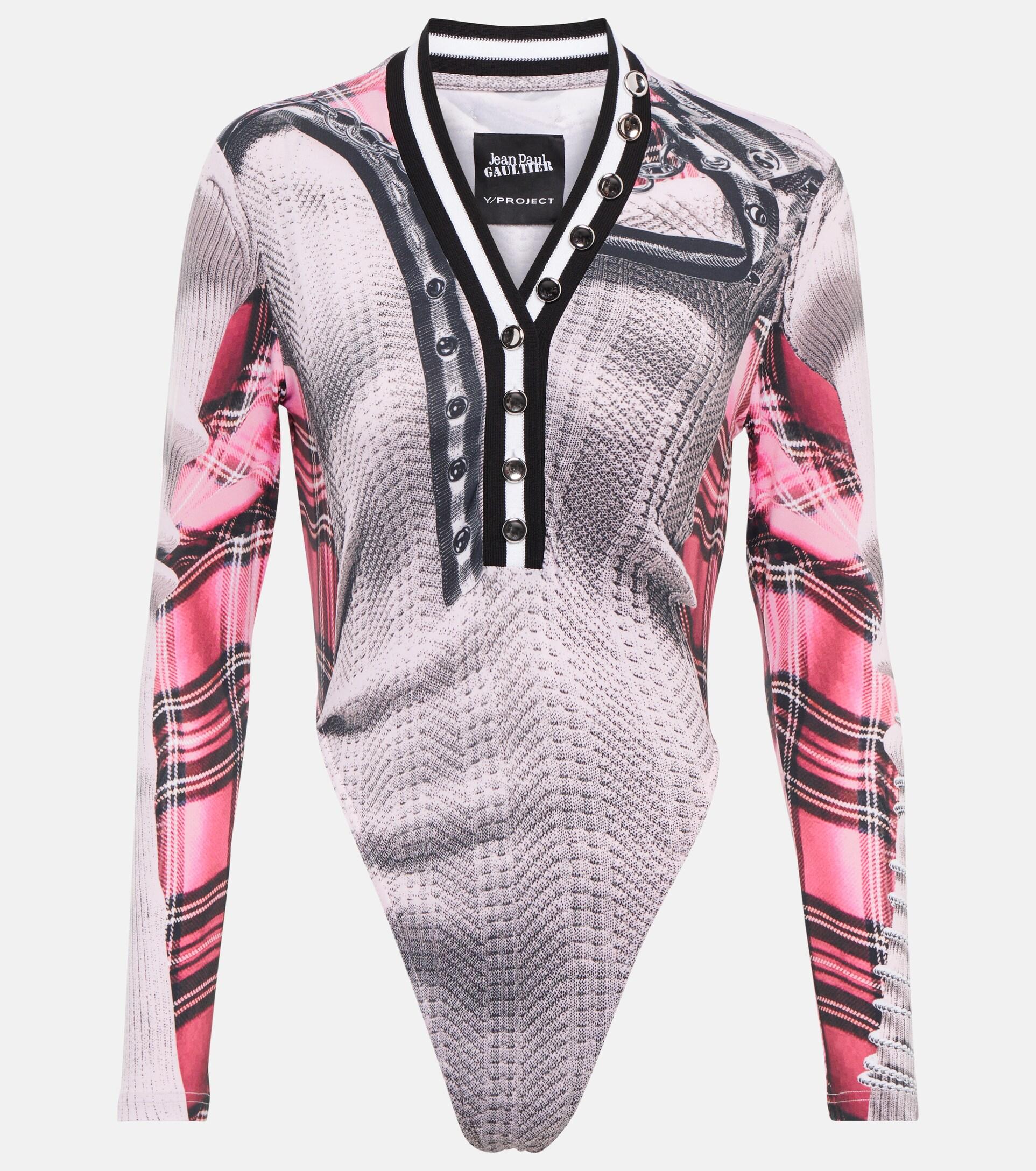 Y. Project X Jean Paul Gaultier Trompe L'oeil Bodysuit in Pink | Lyst