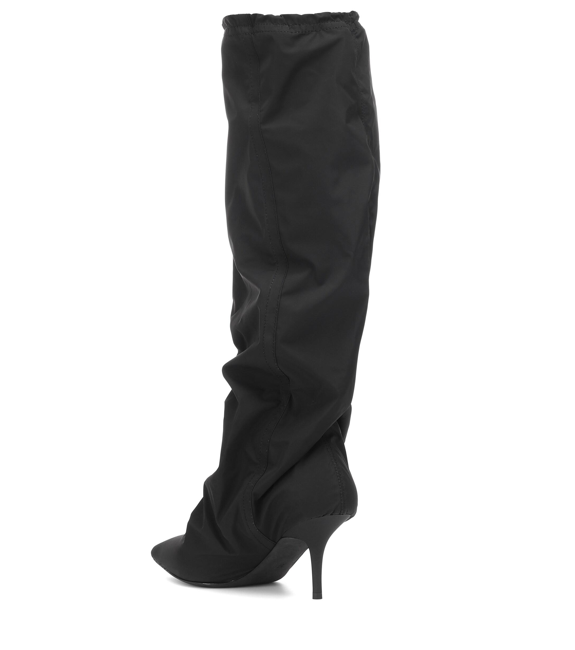 Yeezy Nylon Knee-high Boots (season 8) in Black | Lyst