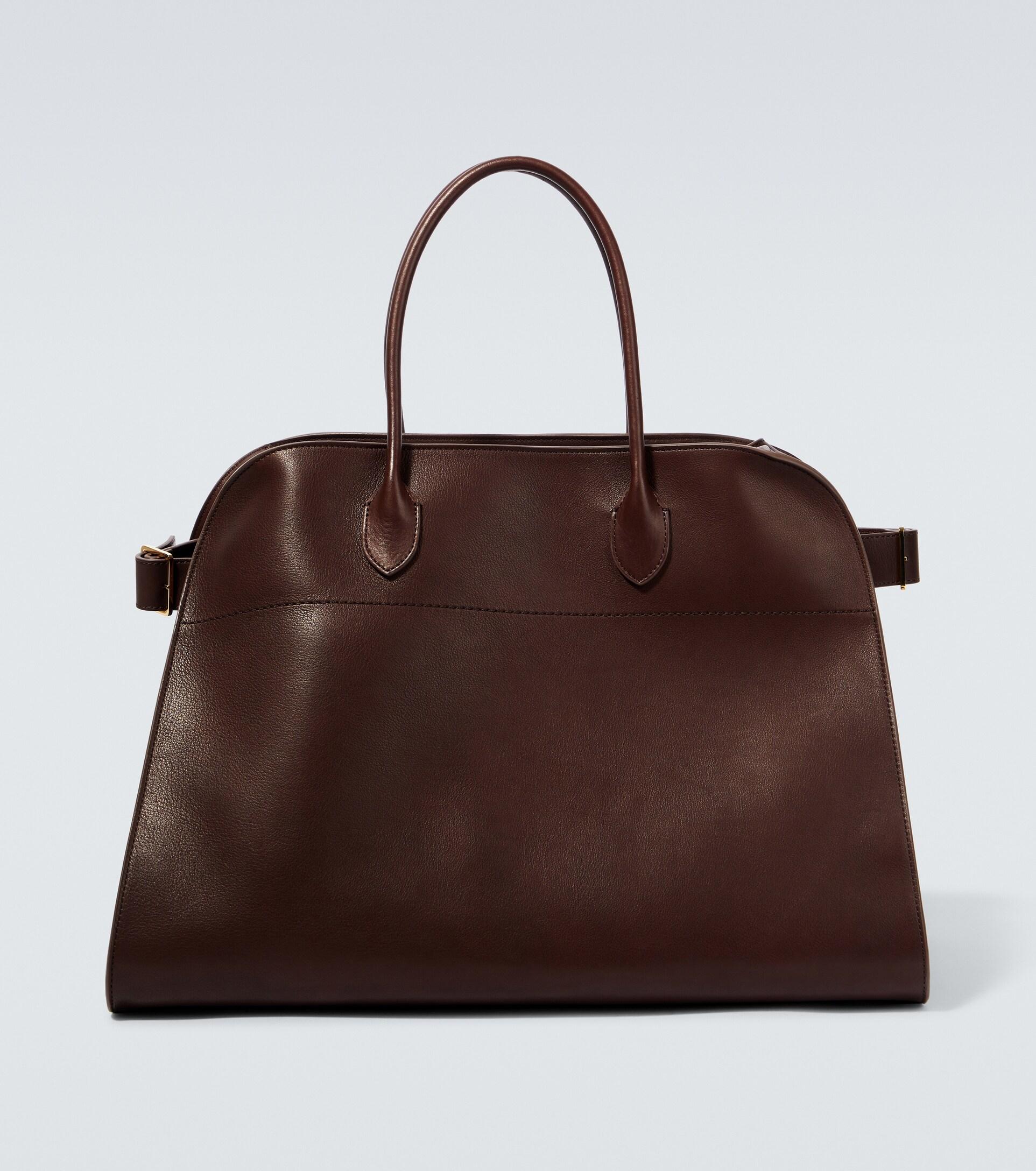 The Row Soft Margaux 17 Leather Tote Bag in Brown for Men | Lyst