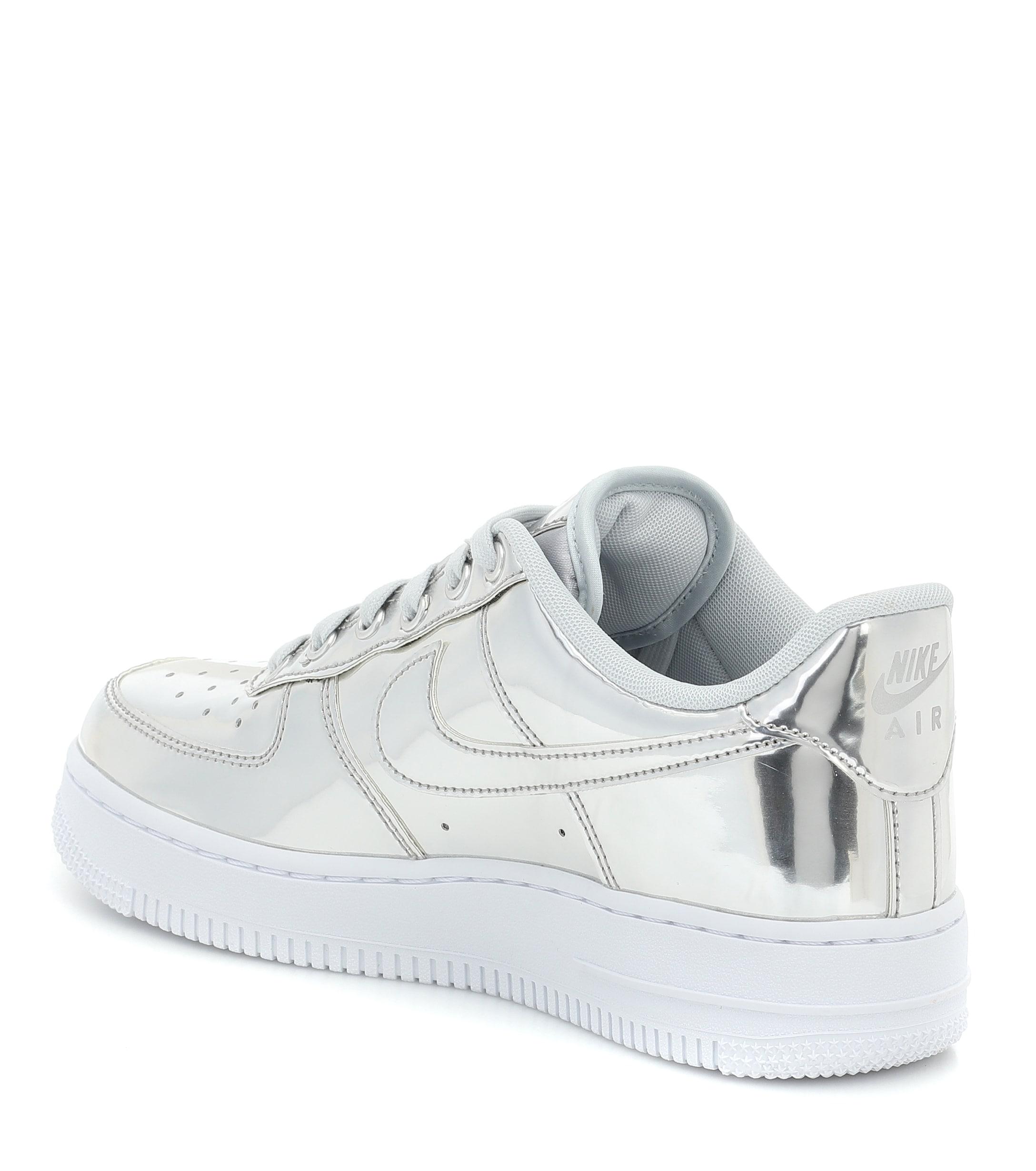 Nike Air Force 1 Sneakers in Silver (Metallic) - Save 66% | Lyst