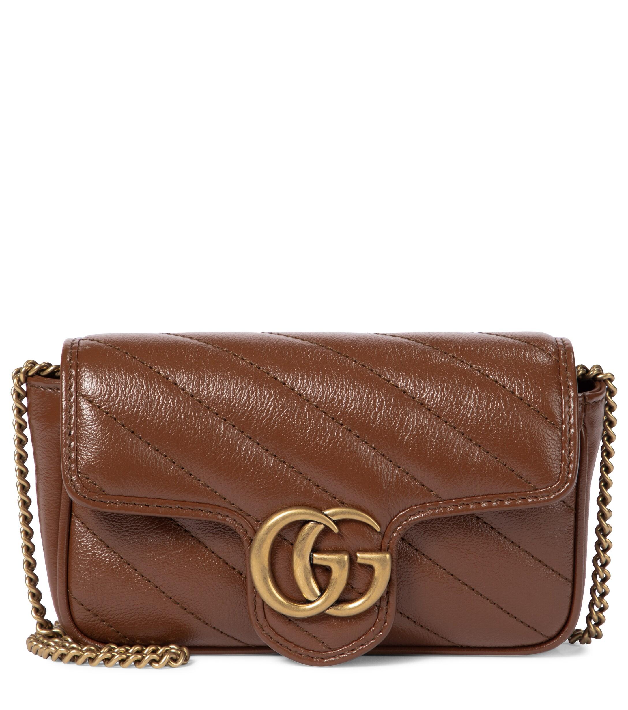 gucci gg leather shoulder bag