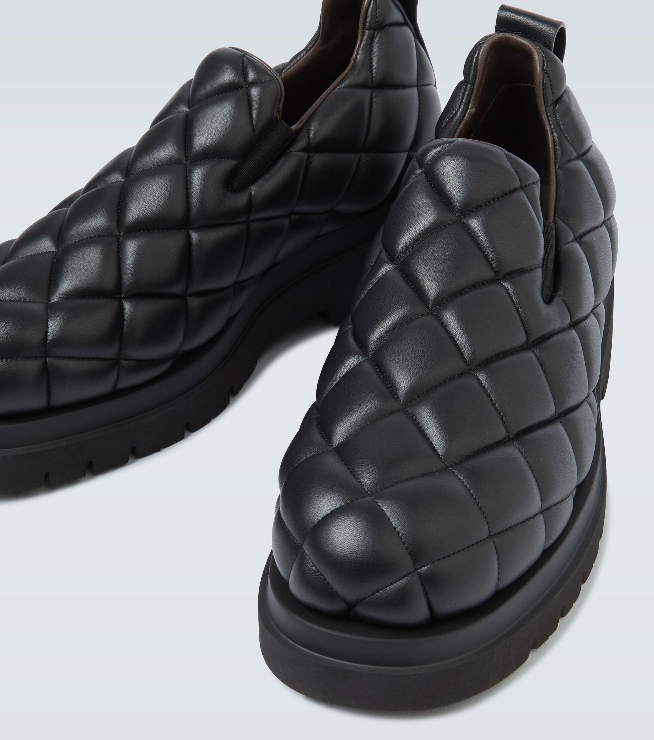 Bottega Veneta Quilted Leather Shoes in Black for Men | Lyst