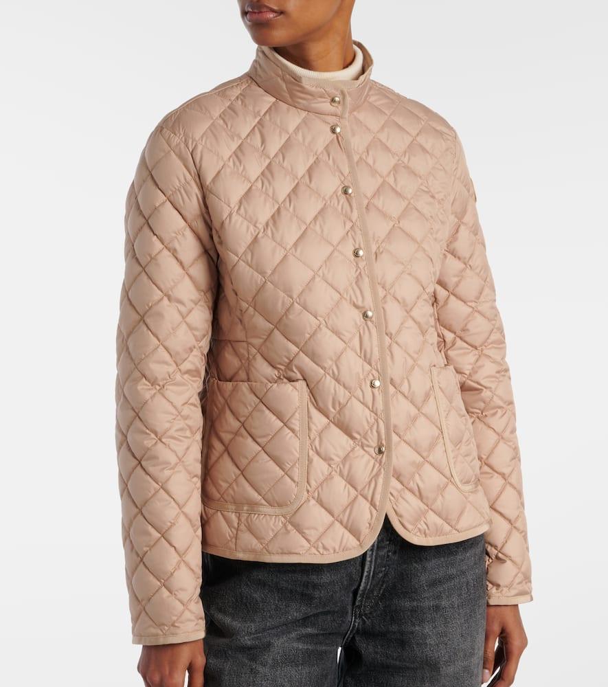 Moncler Epin Quilted Down Jacket in Natural | Lyst