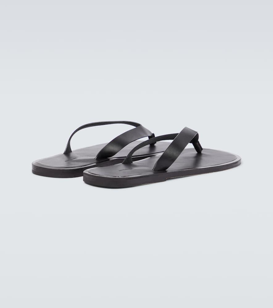 auralee-black-Leather-Thong-