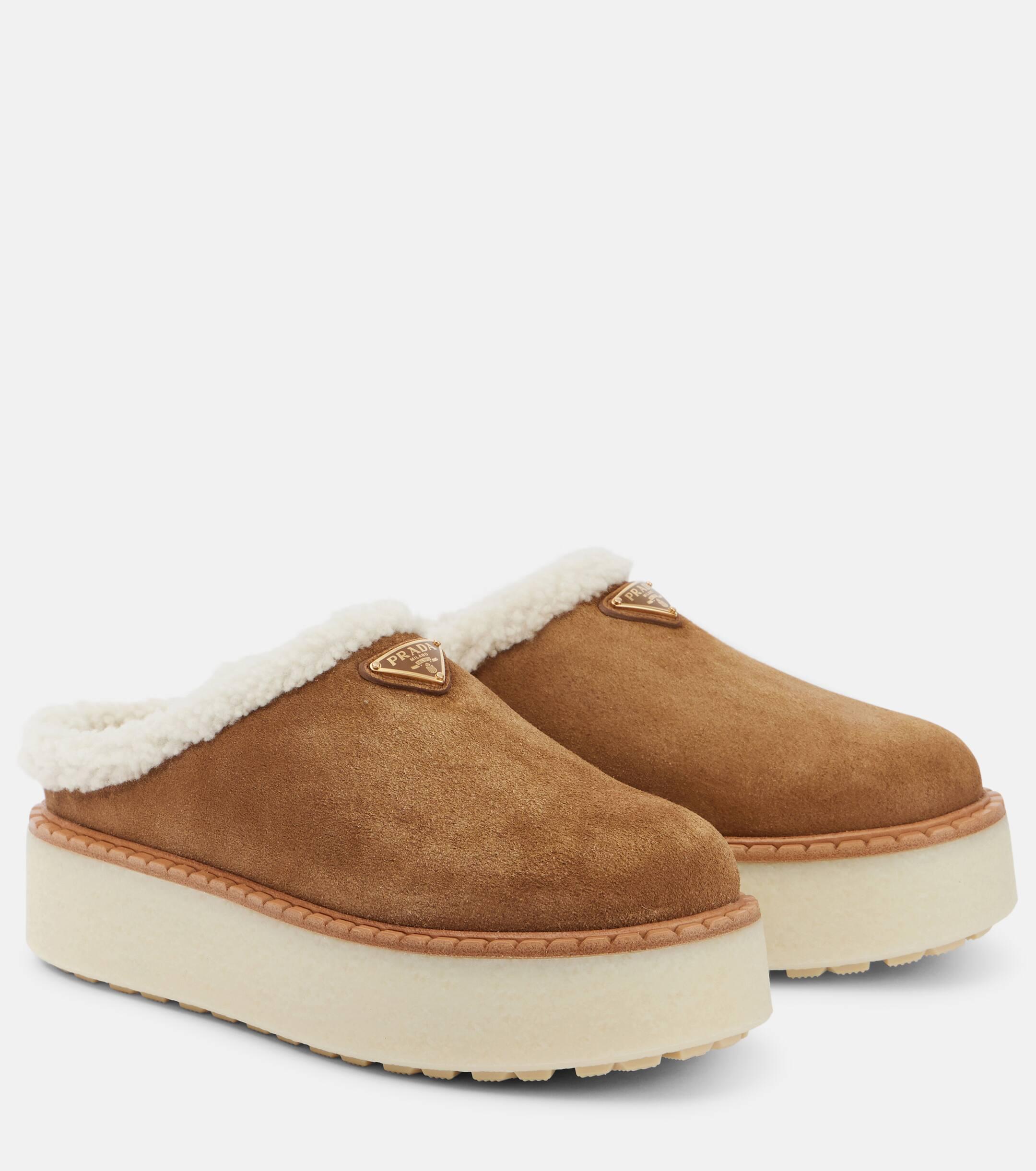 Prada suede mules hotsell