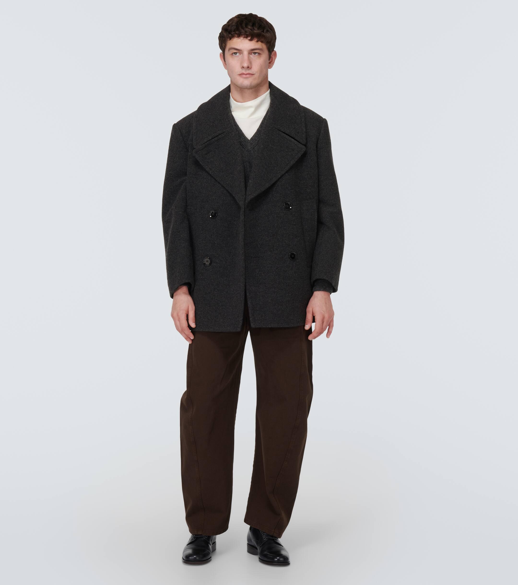 Lemaire double breasted coat deals