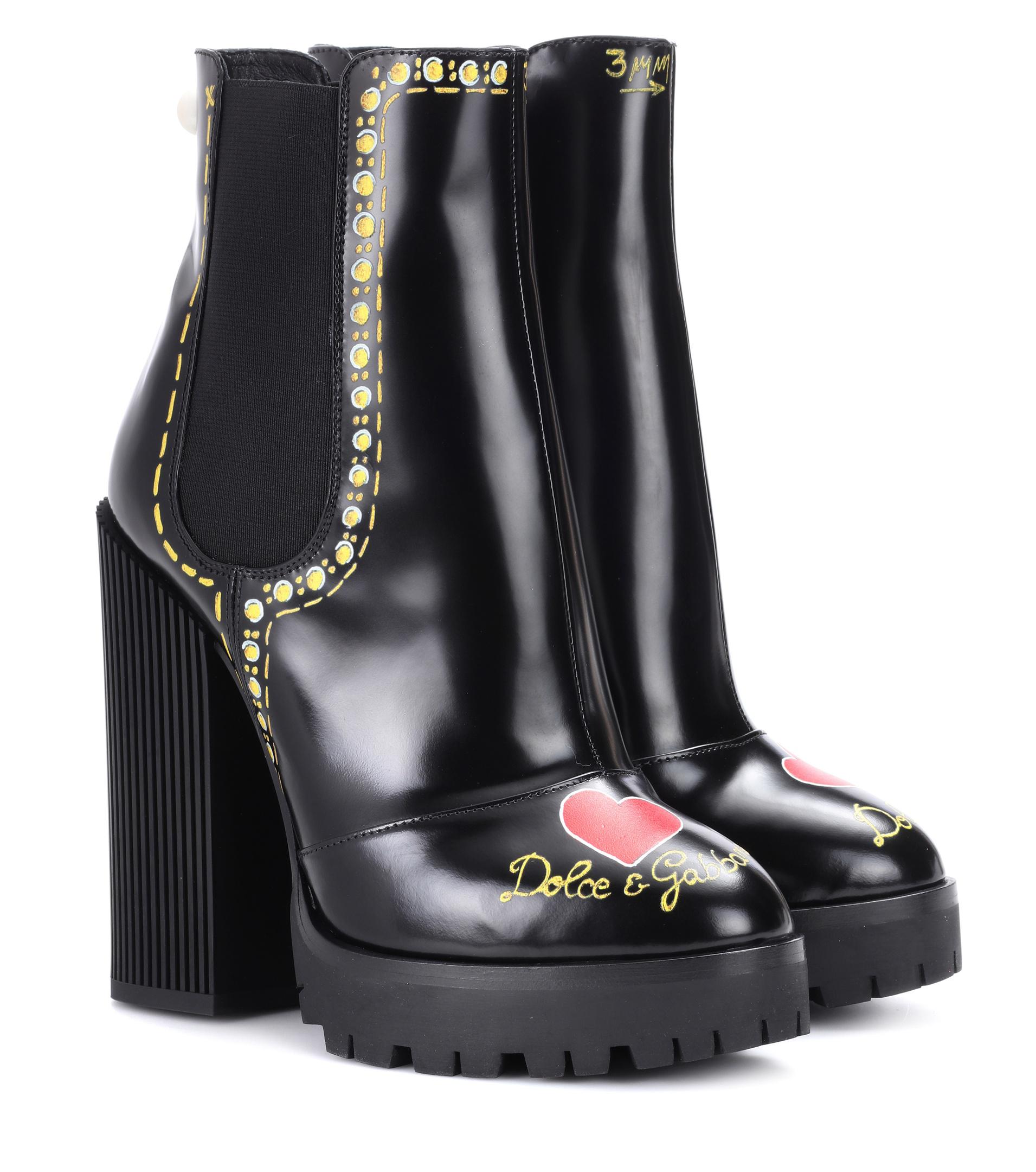 dolce & gabbana trekking leather ankle boots