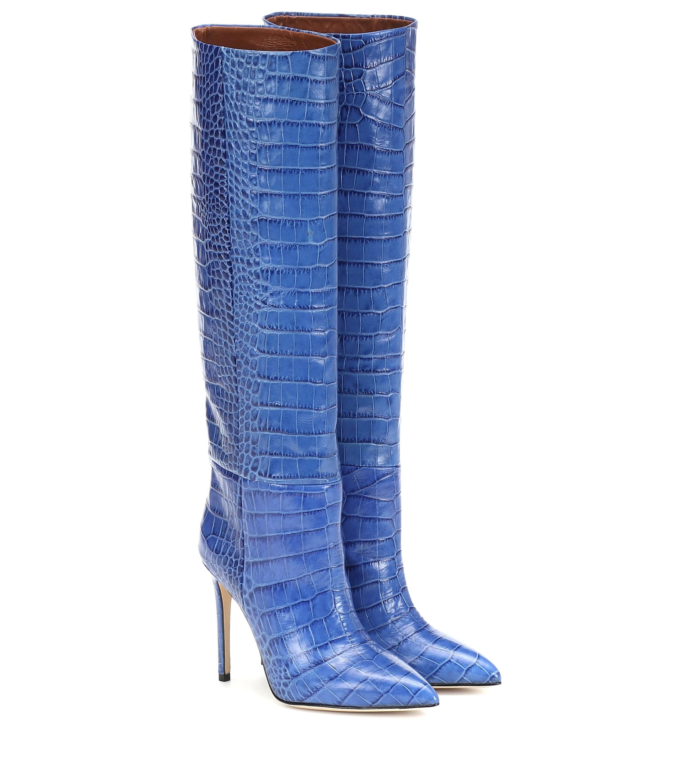 paris texas blue croc boots