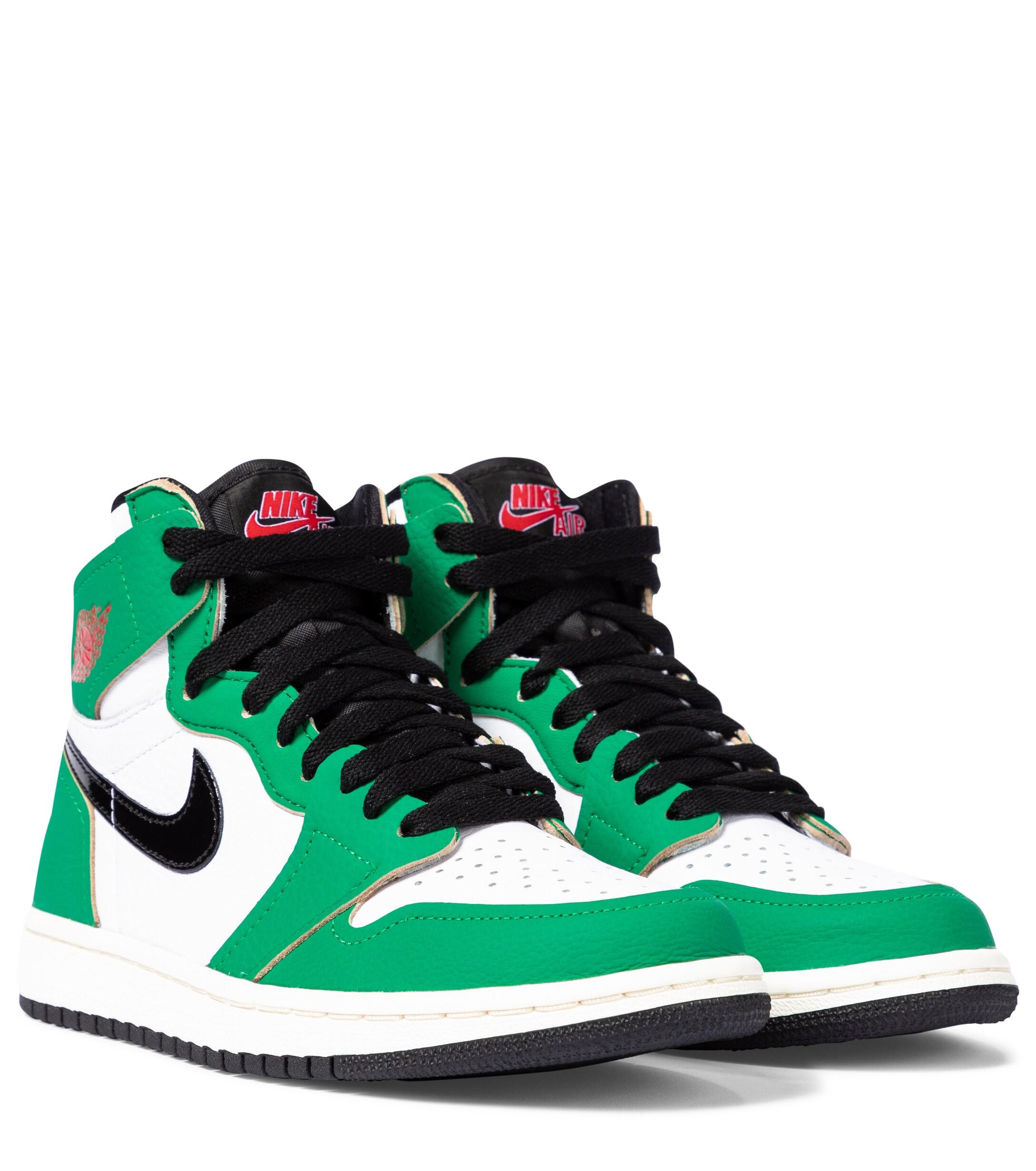 Nike Sneakers Air Jordan 1 OG aus Leder in Grün | Lyst CH