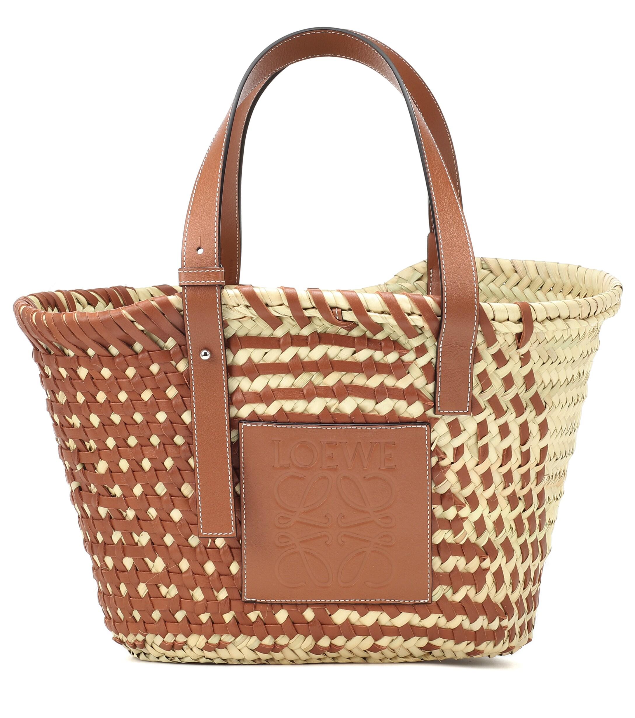 Loewe Leathertrimmed Basket Tote Lyst