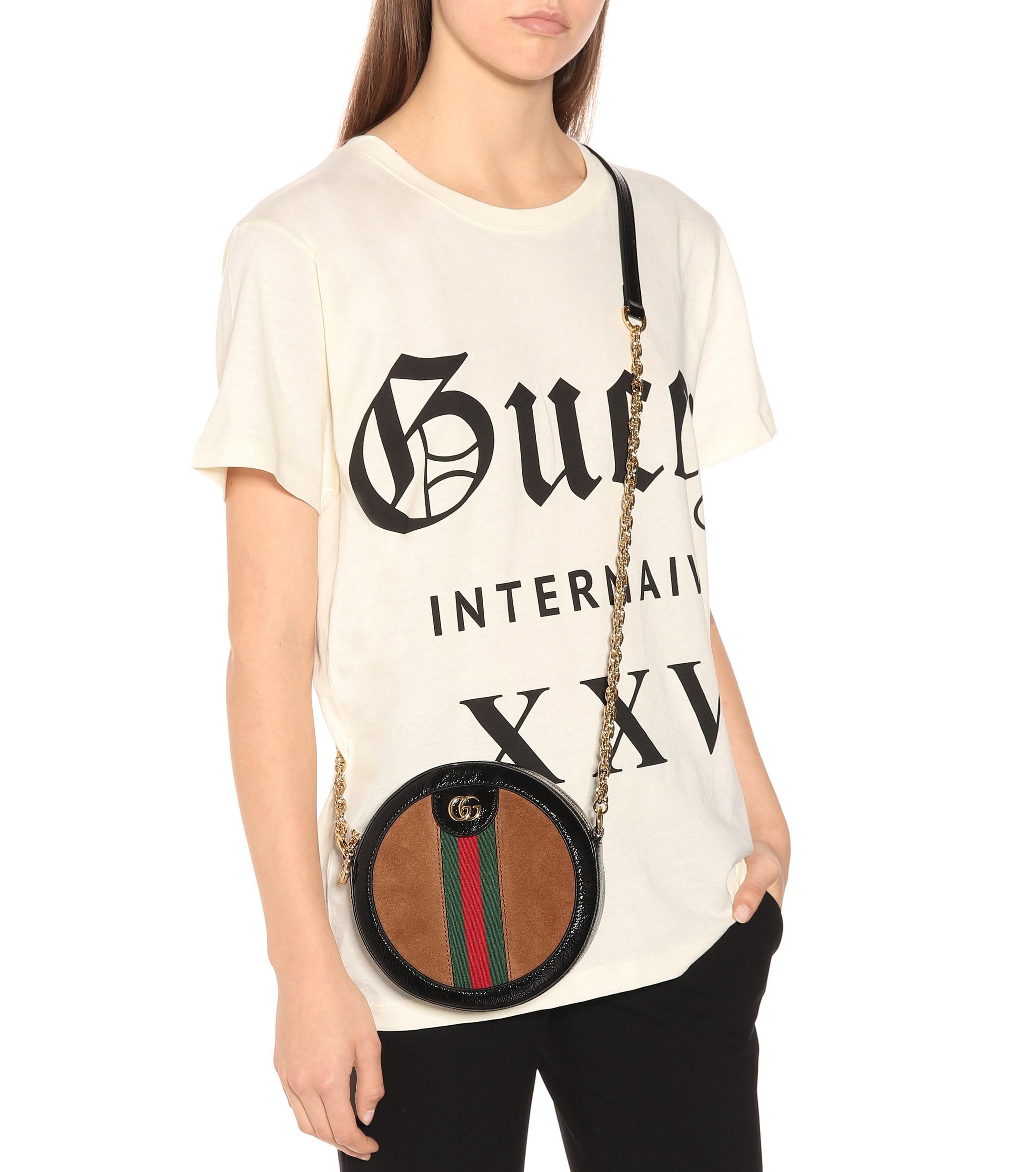 ophidia mini round shoulder bag