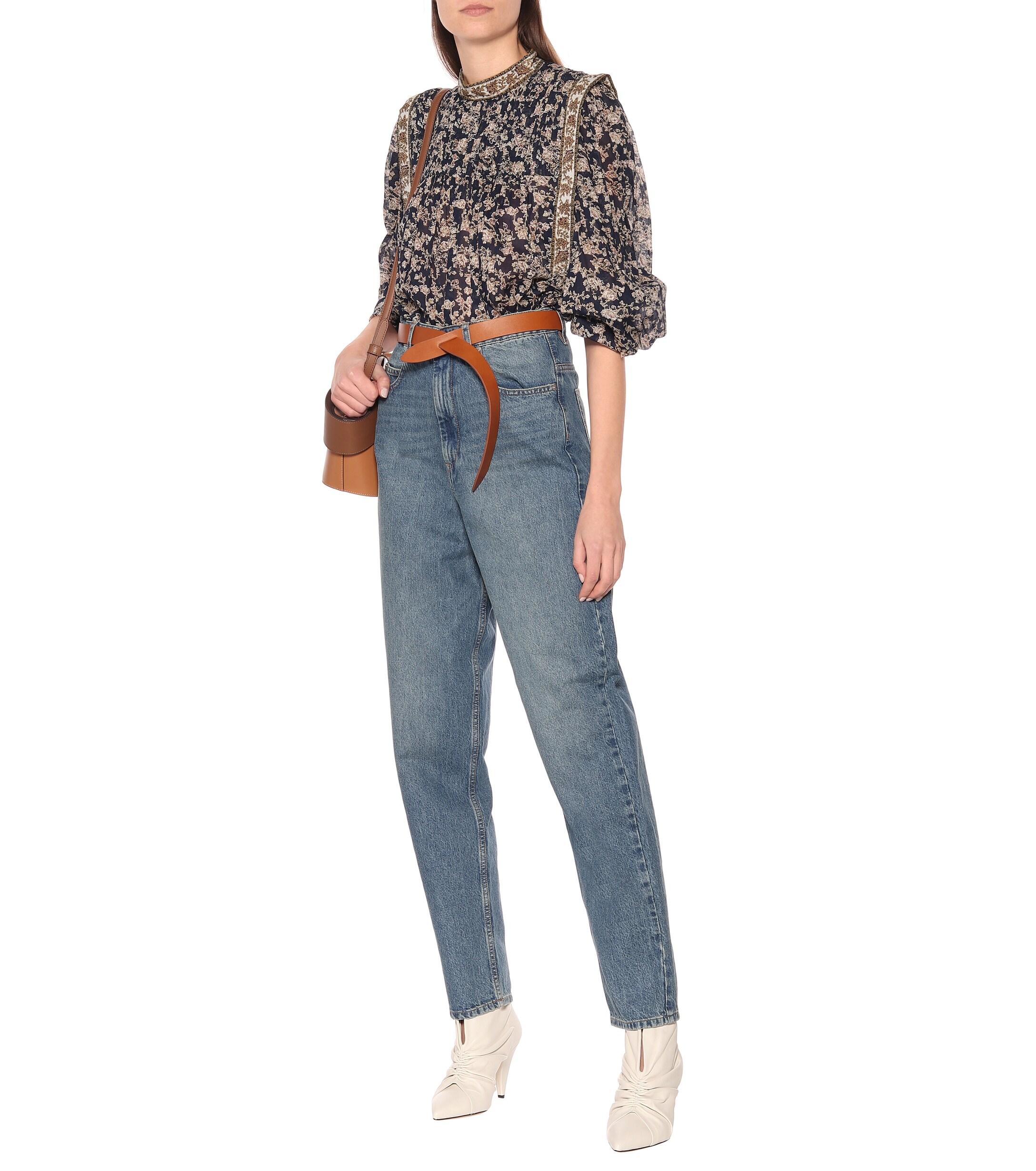 Étoile Isabel Marant Denim Corsy High-rise Carrot Jeans in Blue - Lyst