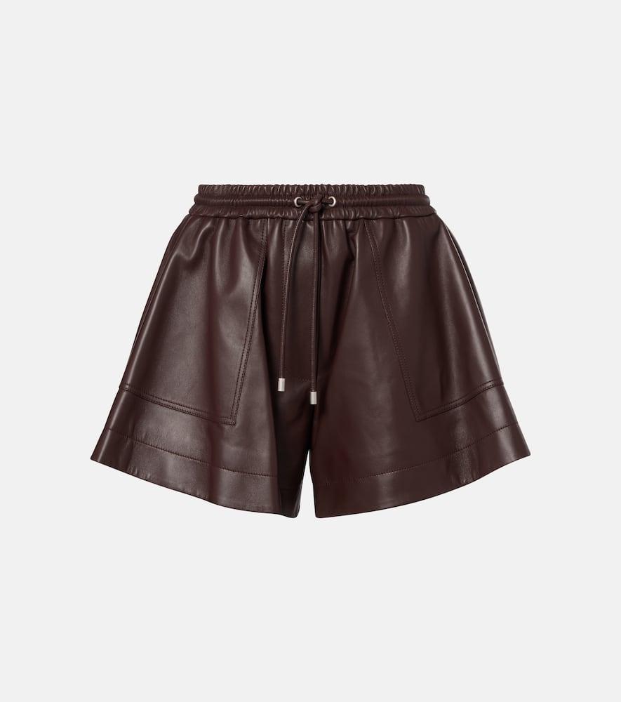ショートパンツ Loewe Bottle Green Nappa Leather Shorts Shorts in nappa lambskin Green - LOEWE