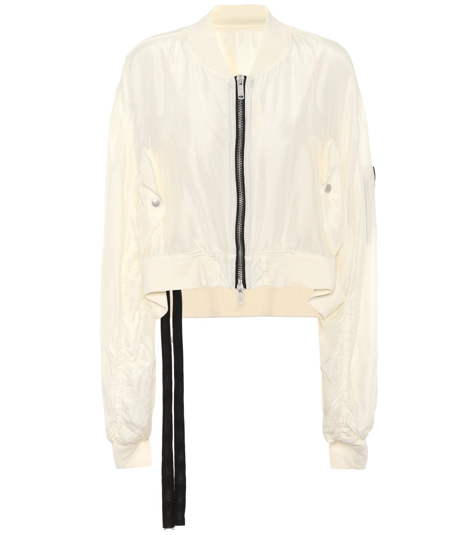 Unravel Project Silk Bomber Jacket in White - Lyst