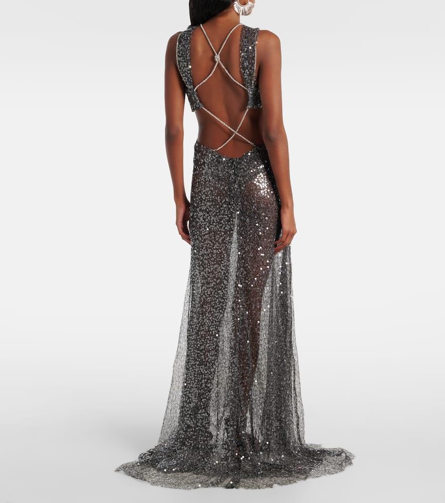 isabel marant glitter dress Isabel Marant Toile Heliane Sequinned Dress In Silver - 51% Off