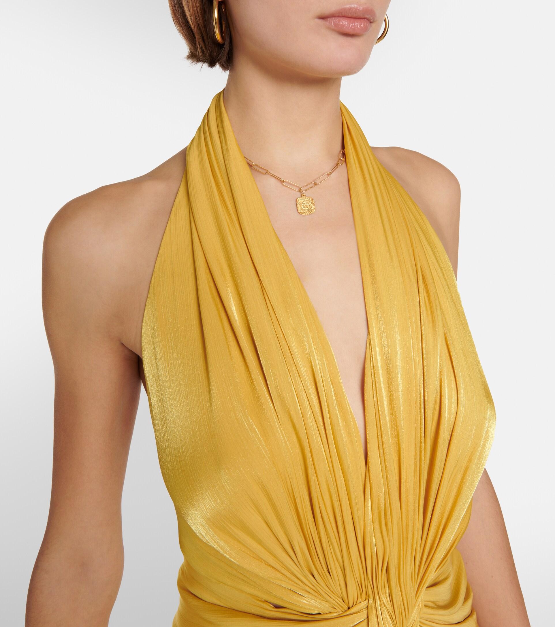 Costarellos Colette Halterneck Lurex® Gown in Metallic | Lyst