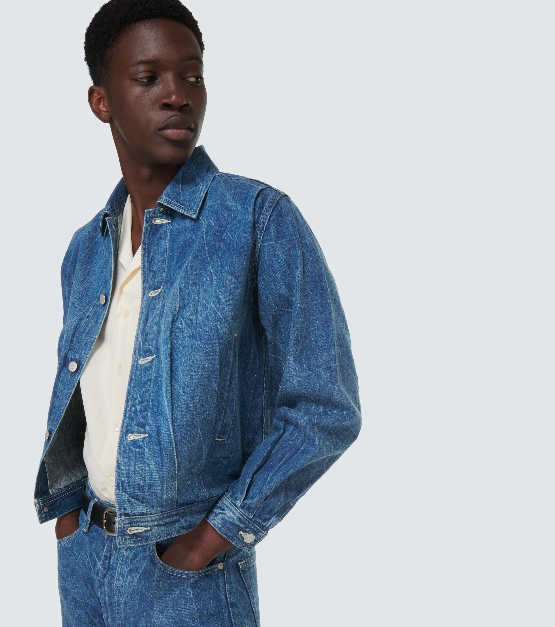 AURALEE Blouson Denim Jacket in Blue for Men | Lyst