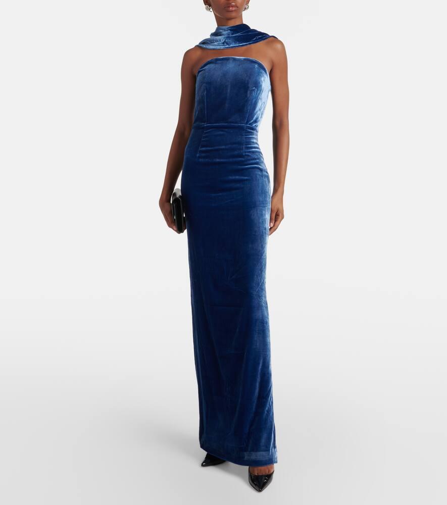 Velvet Gown Roland Mouret Strapless Dress Strapless Embellished