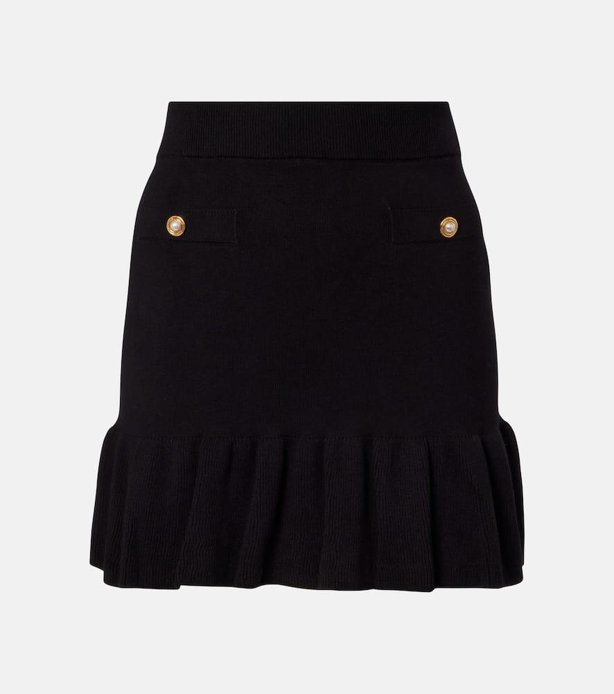 ワンピース ALESSANDRA RICH Women Short Skirts FABX4005 F23350900 Black Alessandra Rich virgin-wool Mini Skirt | Black | FARFETCH