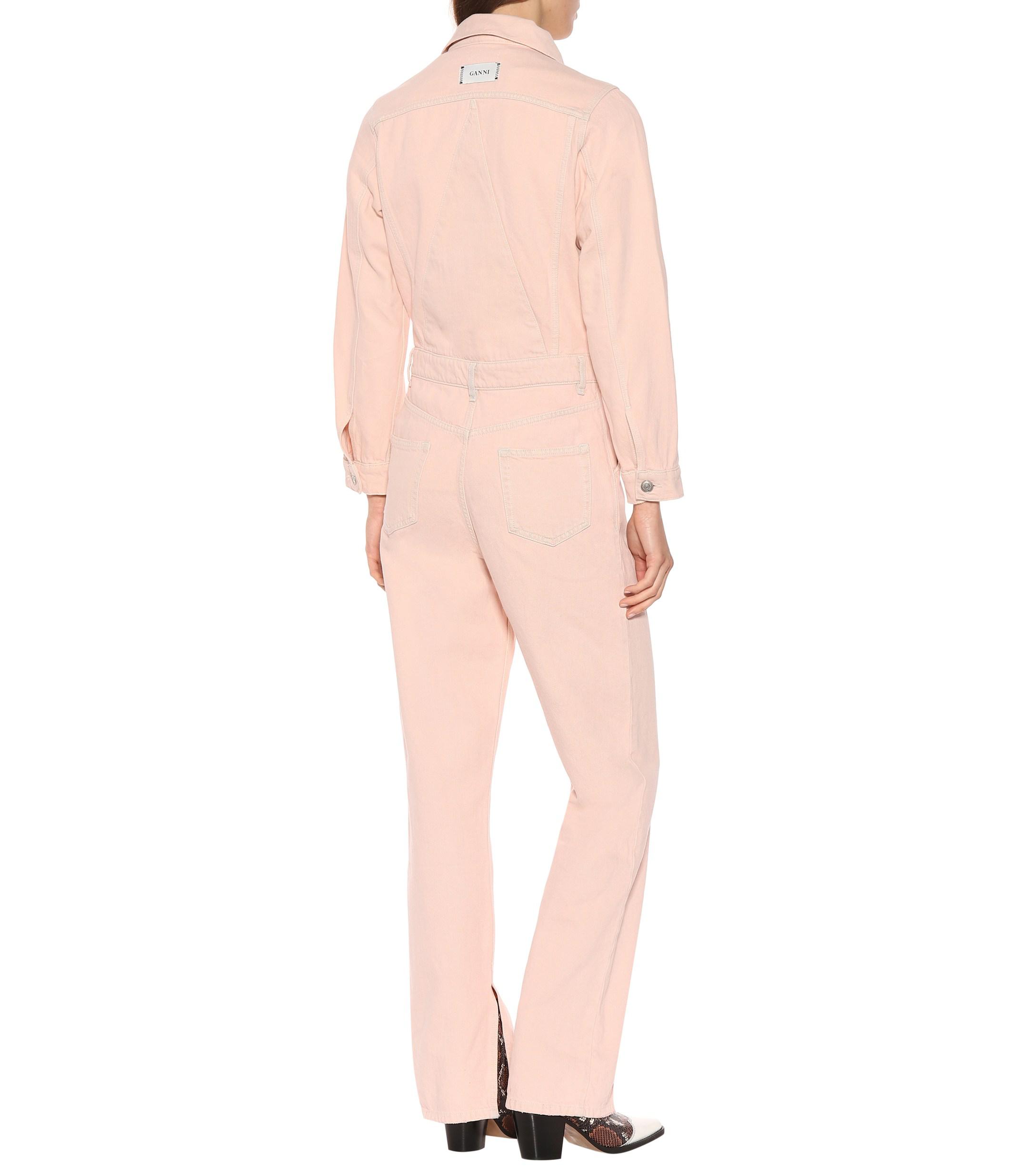 ganni denim jumpsuit