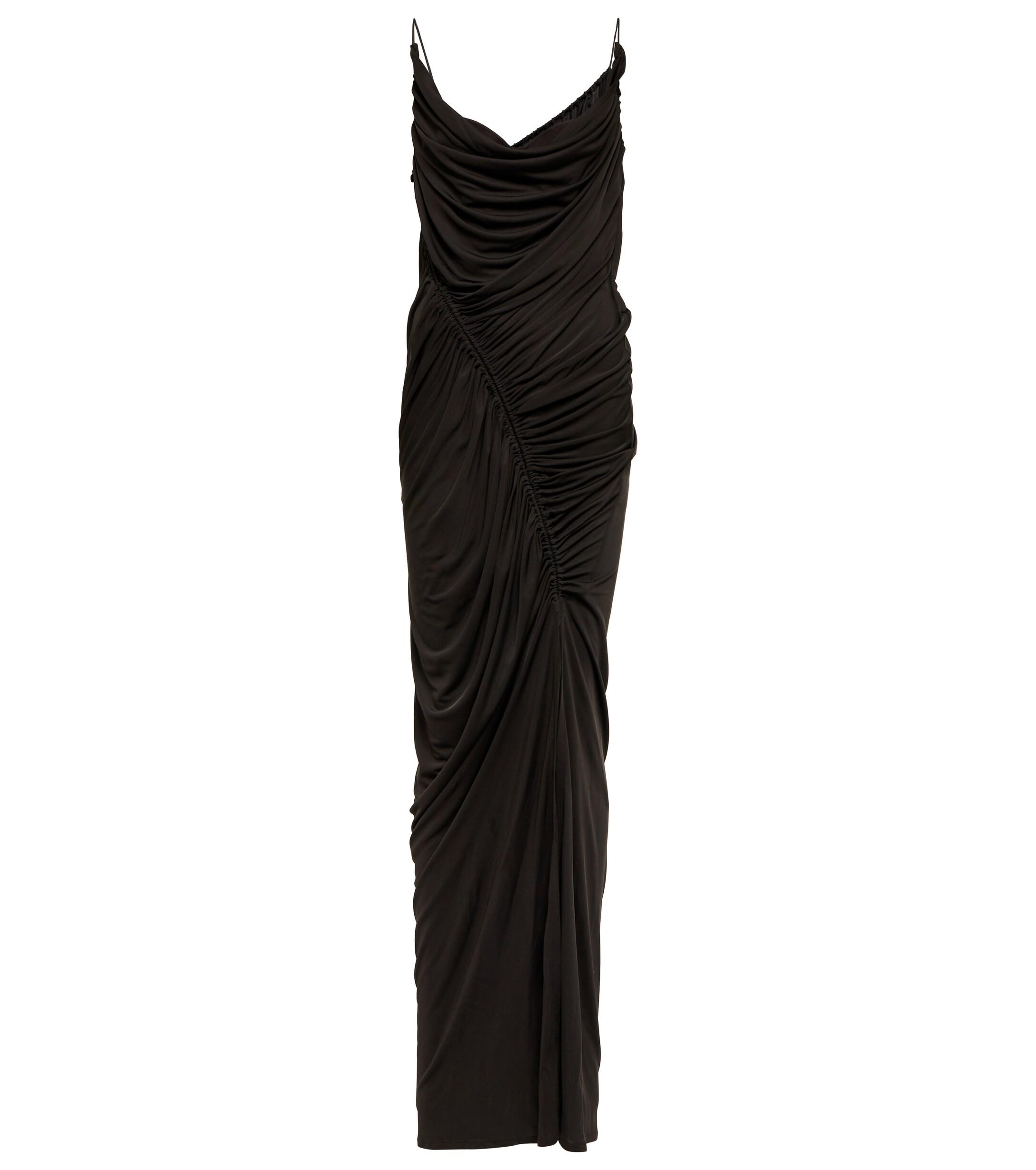 Robe longue Synthétique Bottega Veneta en coloris Noir Femme Vêtements Robes Robes longues décontractées et dété 