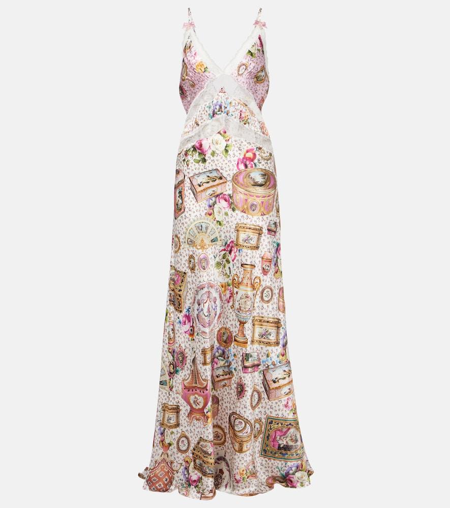 chinese dress ladies Blue Cotton Cutwork Flouncy Maxi Camilla Dress  SABO
