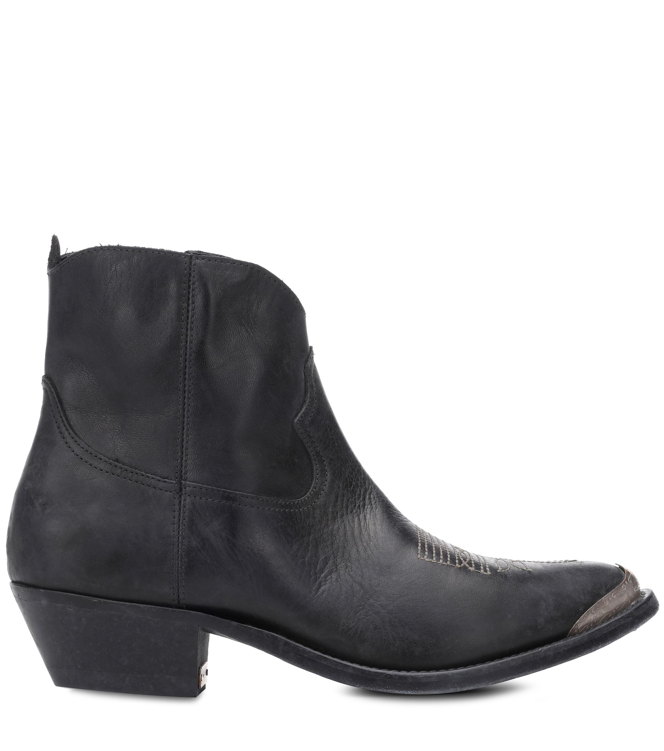 Golden Goose Deluxe Brand Goose Young Leather Ankle Boots in Black ...