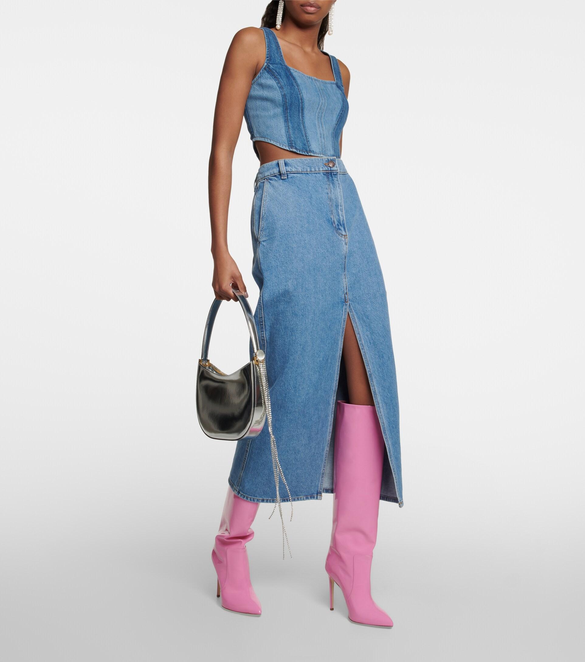 Paris Texas Patent Leather Knee-high Boots in Pink | Lyst