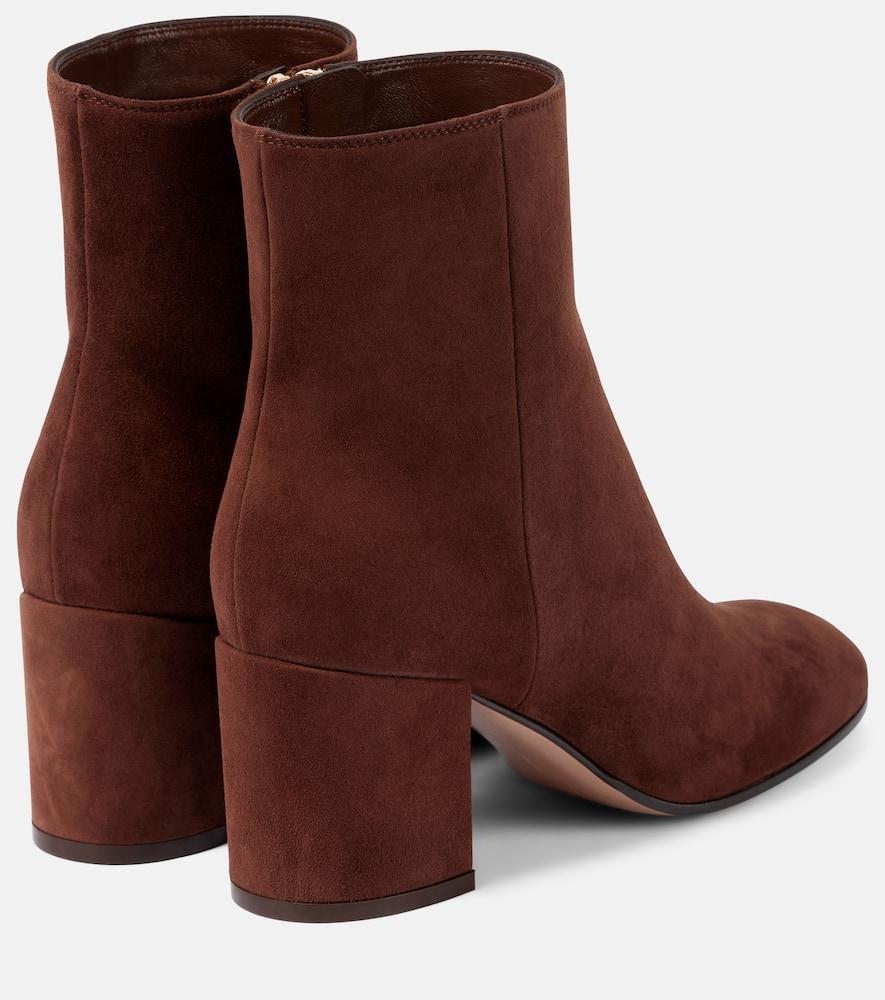 Gianvito Rossi Joelle 70 Suede Ankle Boots in Brown Lyst UK