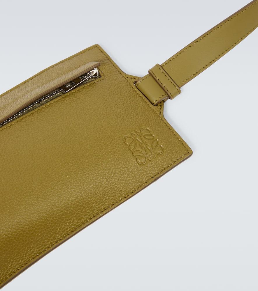 【LOEWE】Vertical Crossbody Pocket Vertical T Pocket in soft grained calfskin Black - LOEWE