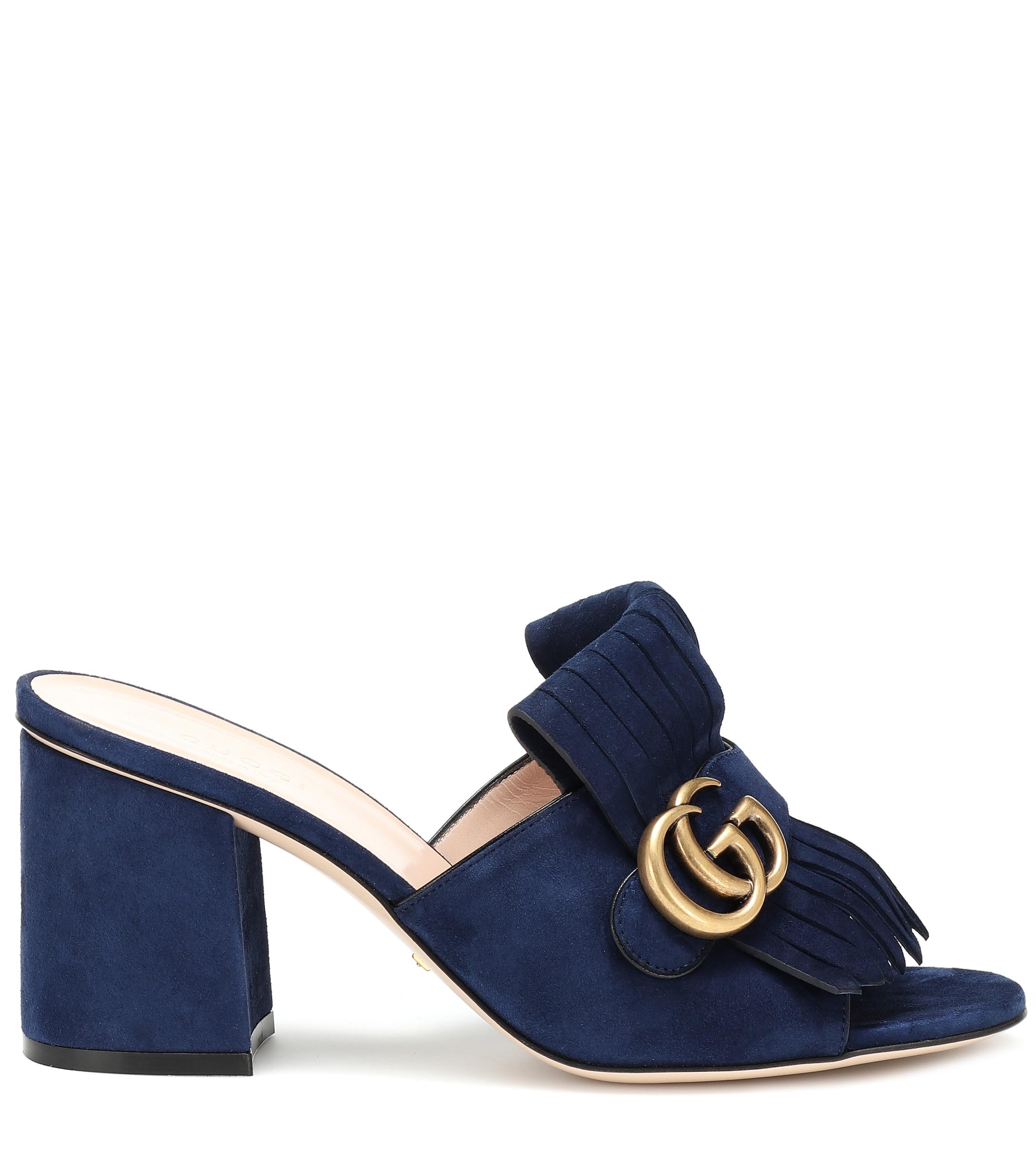 blue gucci heels