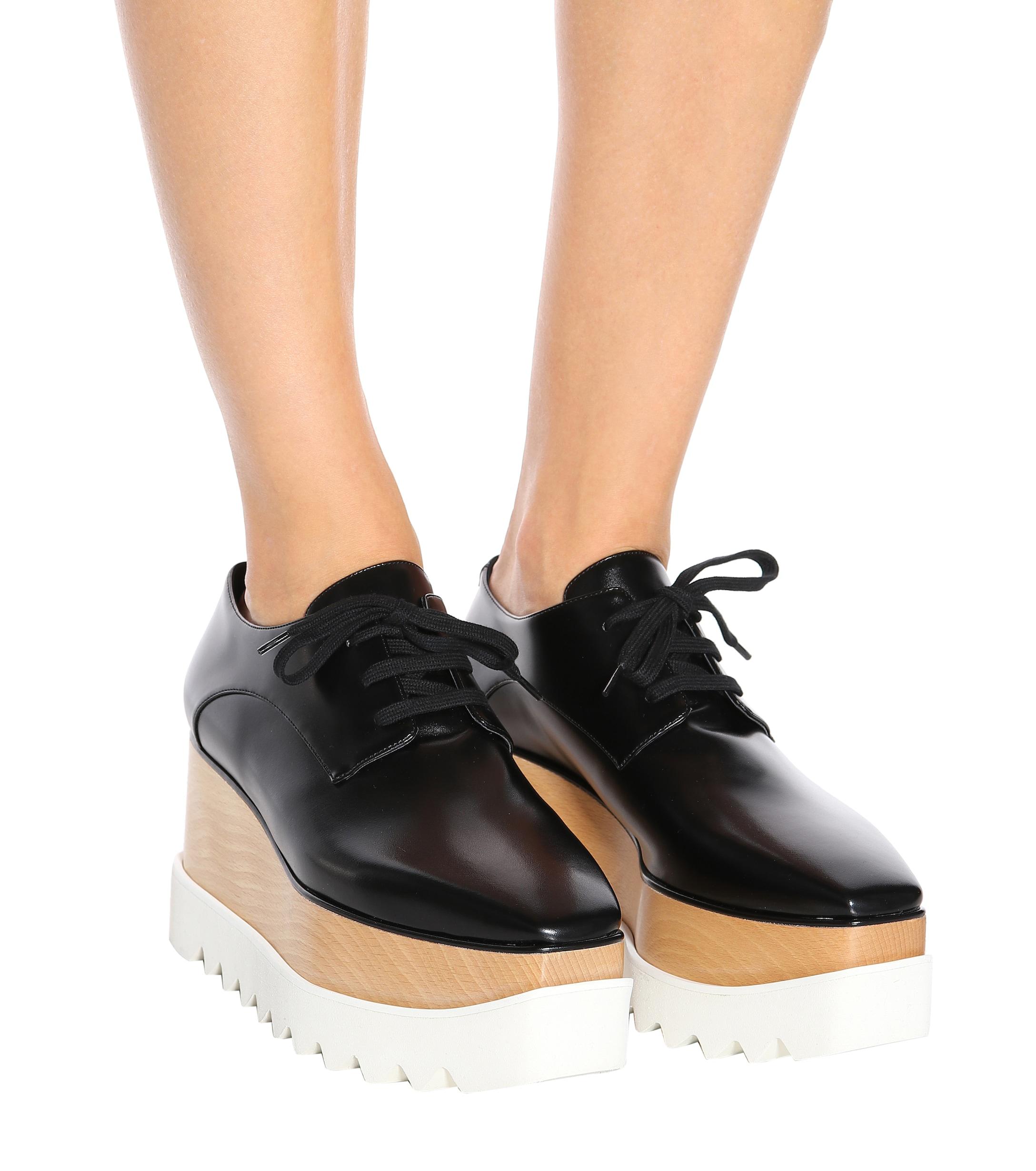 Stella McCartney Elyse Platform Derby Shoes in Black - Lyst