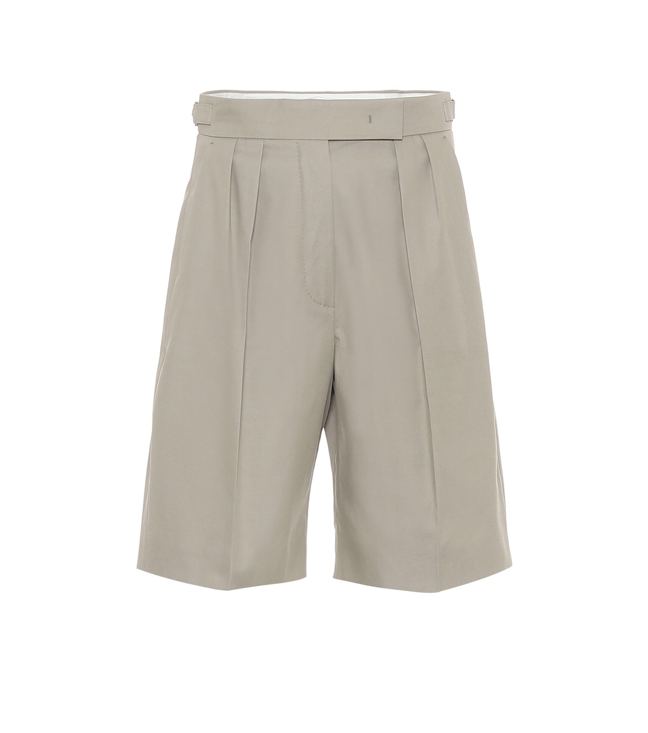 Max Mara Safari Cotton Bermuda Shorts in Beige (Natural) - Lyst