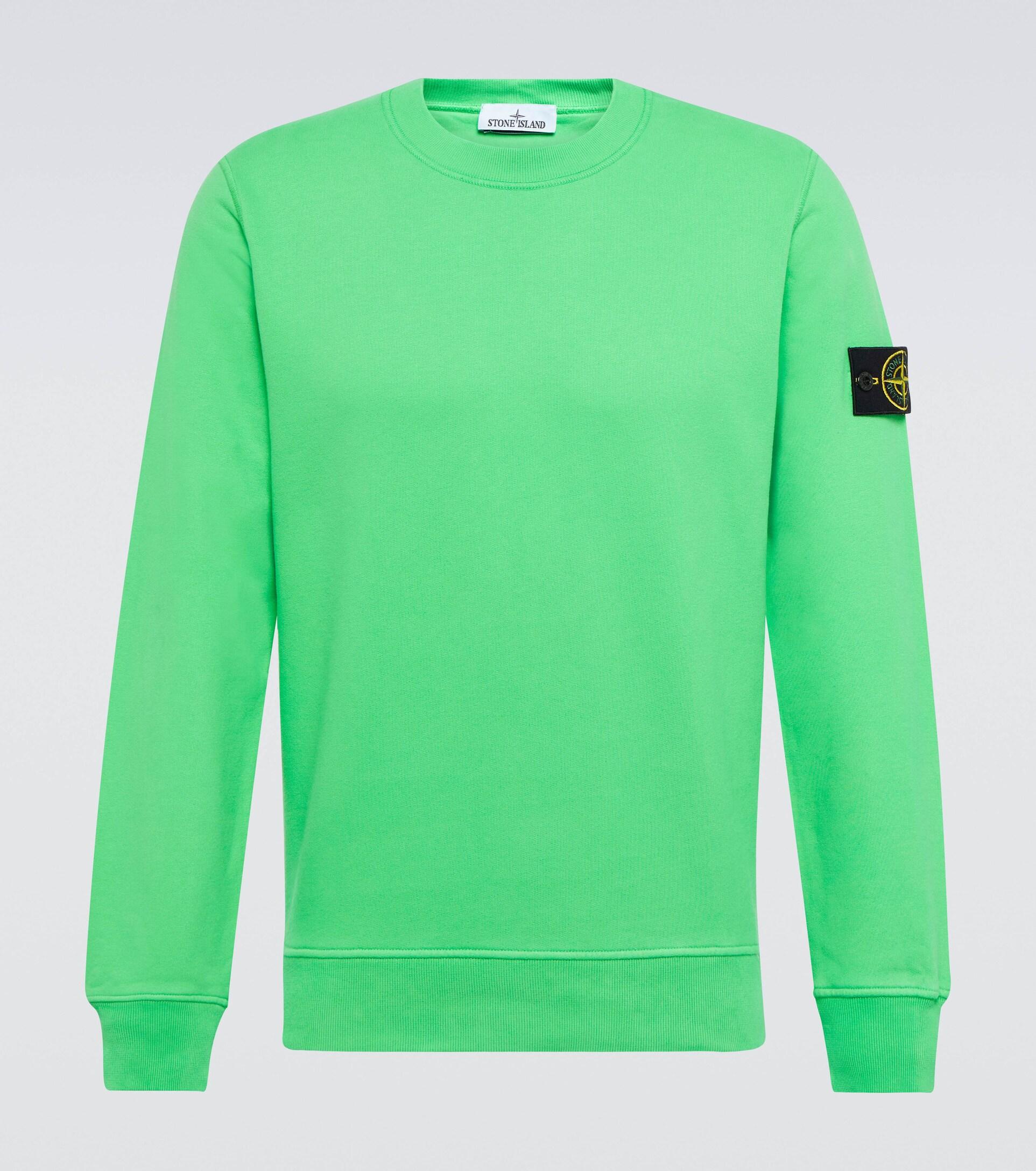 Stone Island Cotton Sweater in Green for Men | Lyst