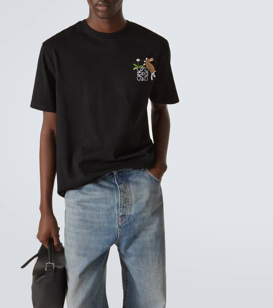 Tシャツ・カットソー Loewe Logo T-Shirt Relaxed fit T-shirt in cotton Black - LOEWE