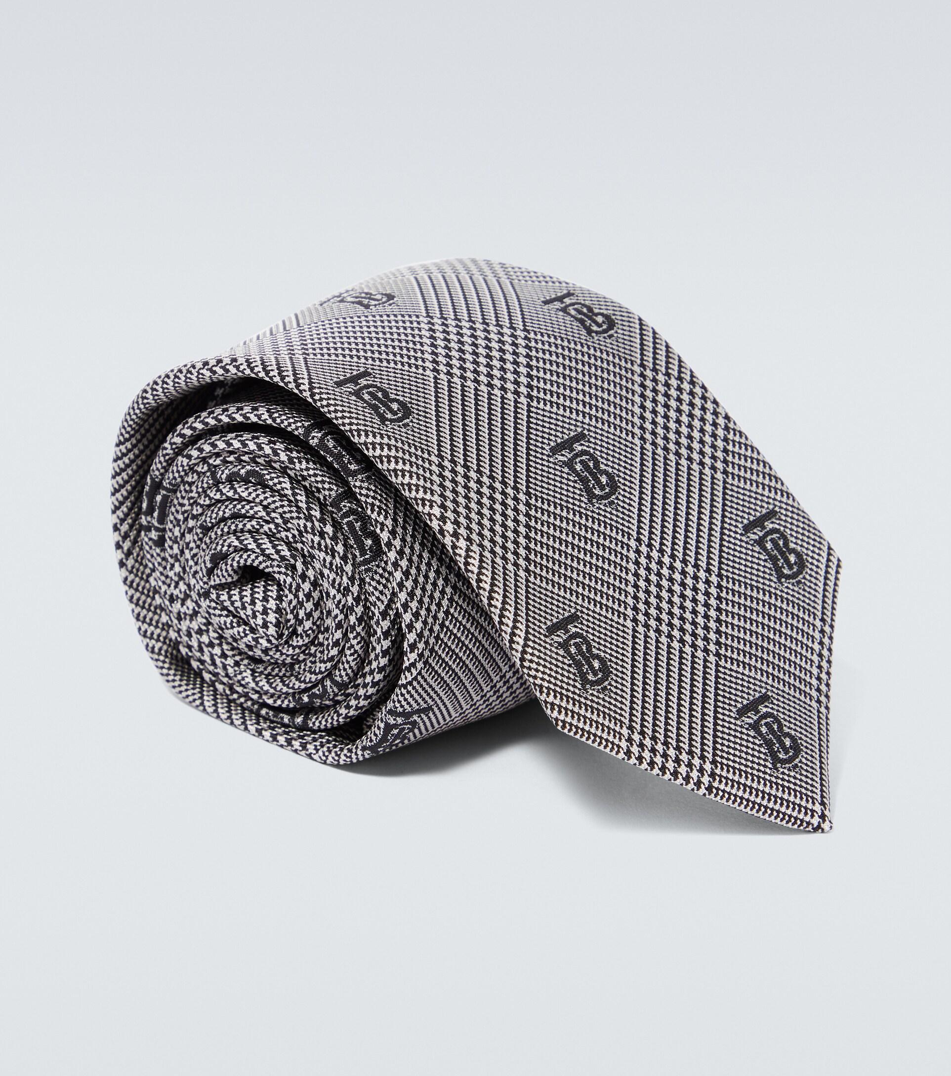 Burberry Manston Silk Tie in Gray for Men | Lyst