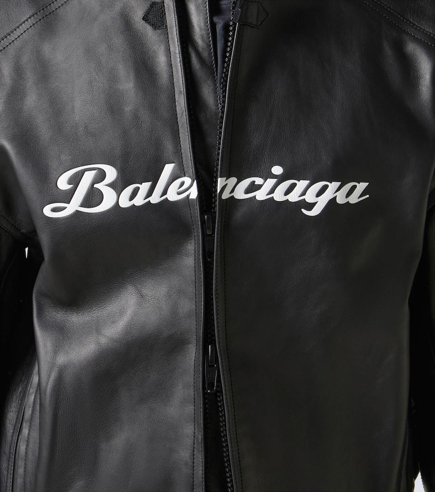 Balenciaga X Automobili Lamborghini Leather Biker Jacket in Black