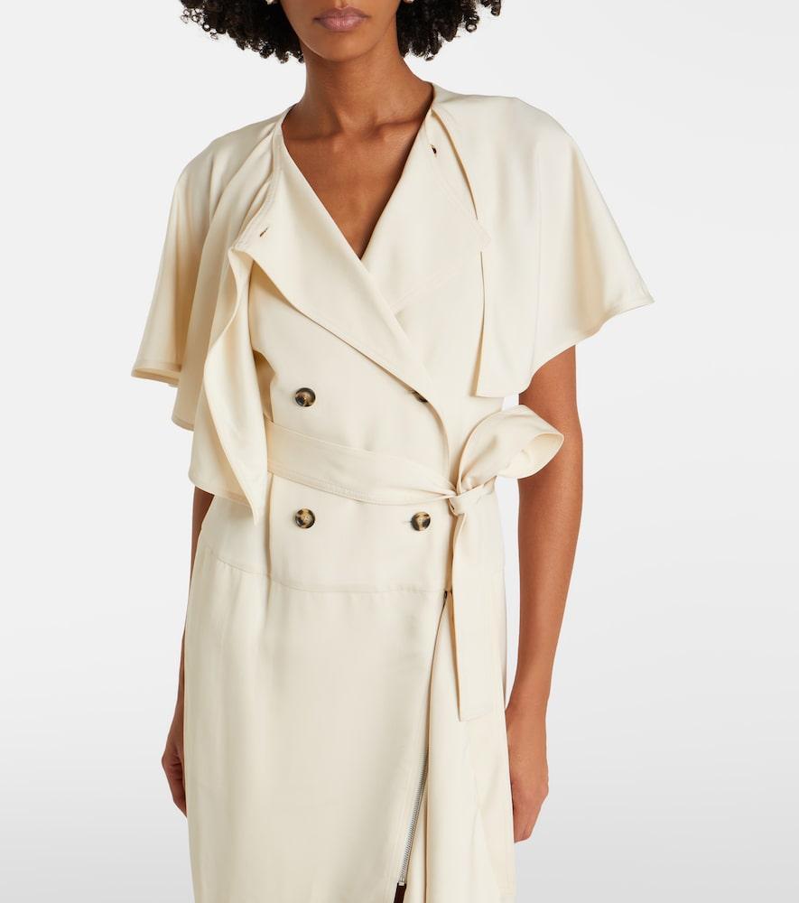 proenza schouler beige wrap dress Isolde Caped Twill Midi in Natural sizechart:LONG SLEEVE BACKLESS MINI DRESS Royal Blue Fitted Hoco Color:Monet's Meadow Black Multi Sleeve Length