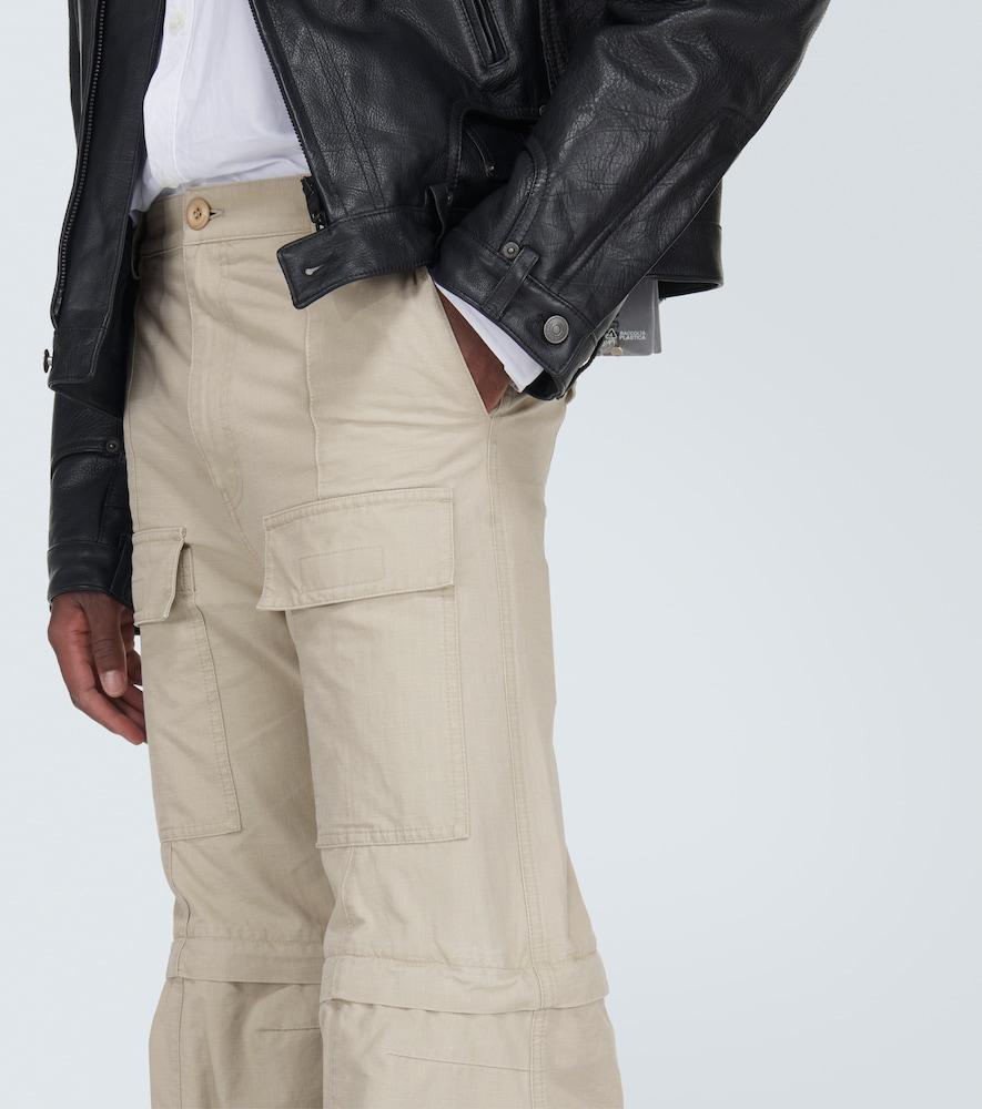 Balenciaga Hybrid Flared Cotton Cargo Pants in Natural for Men | Lyst