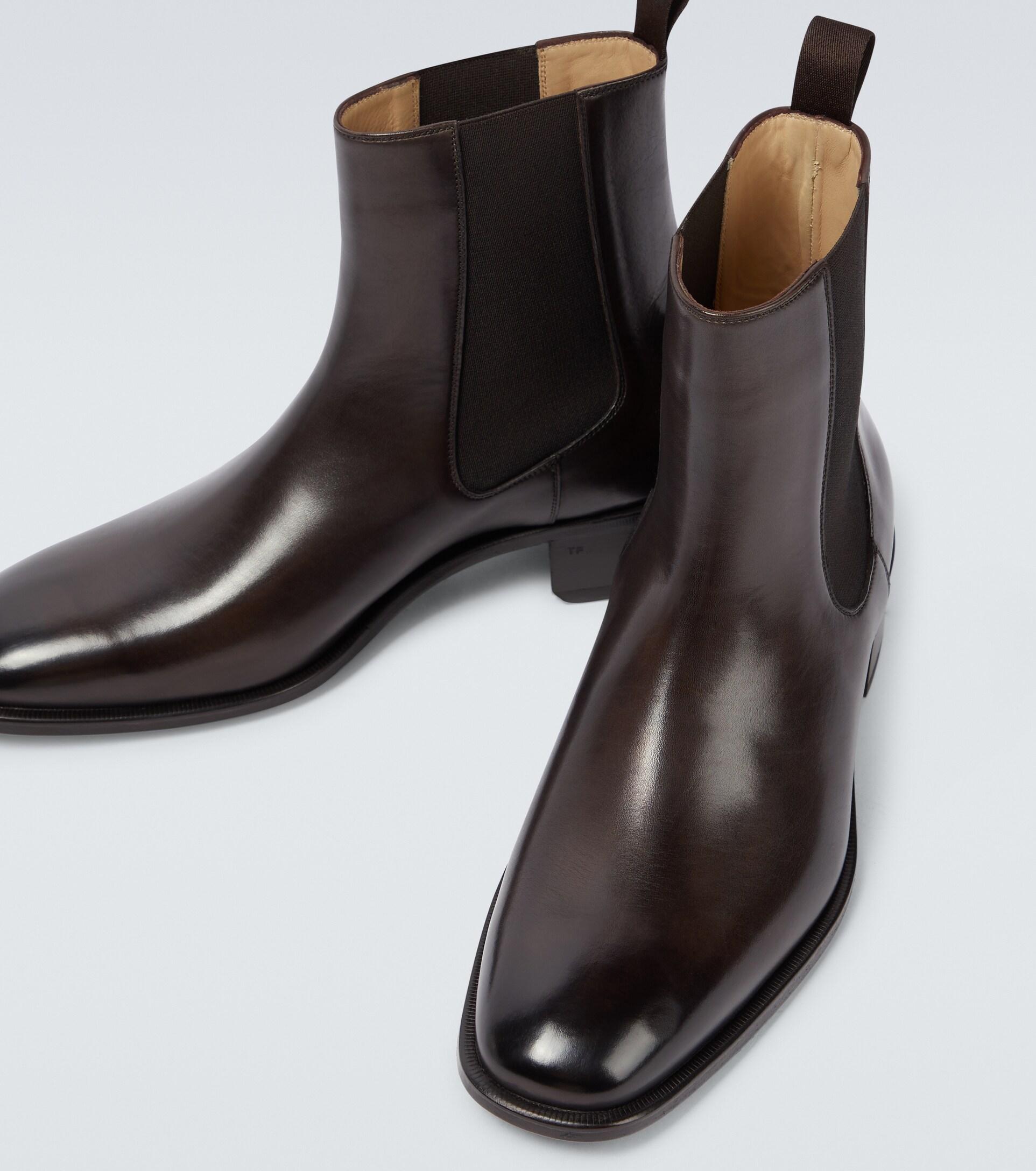 Tom Ford Alec Leather Chelsea Boots in Black for Men | Lyst