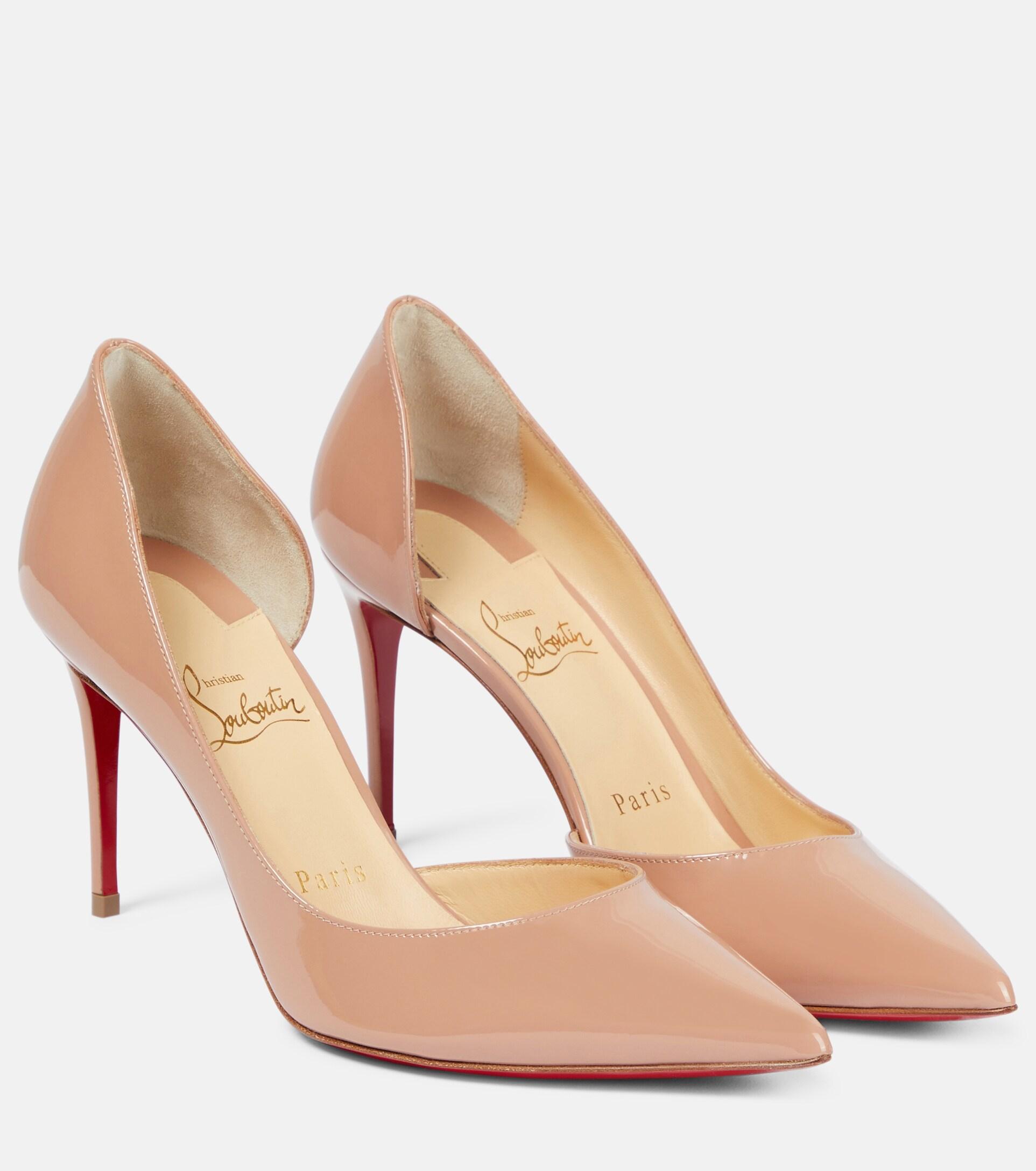 Christian Louboutin Iriza 85 Patent Leather Pumps in Natural Lyst