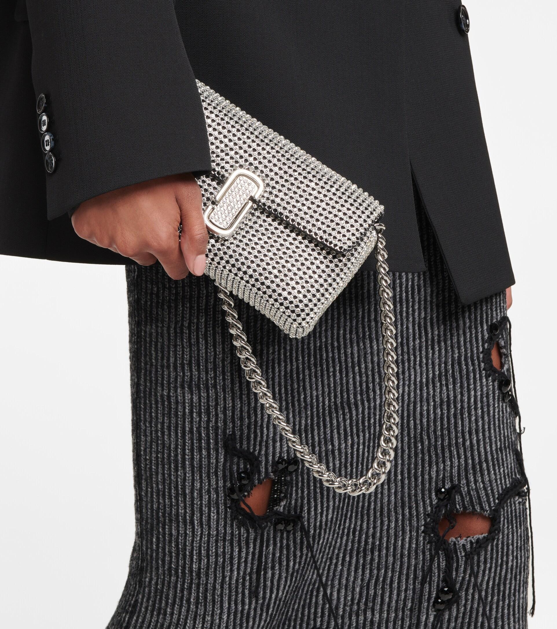 Marc Jacobs The J Marc Mini Embellished Shoulder Bag in Black | Lyst
