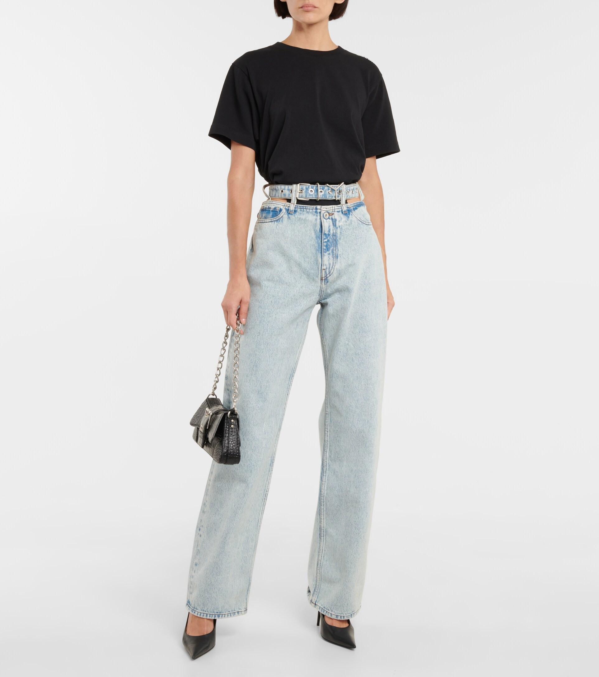 Y. Project Y Belt Wide-leg Jeans in Blue | Lyst