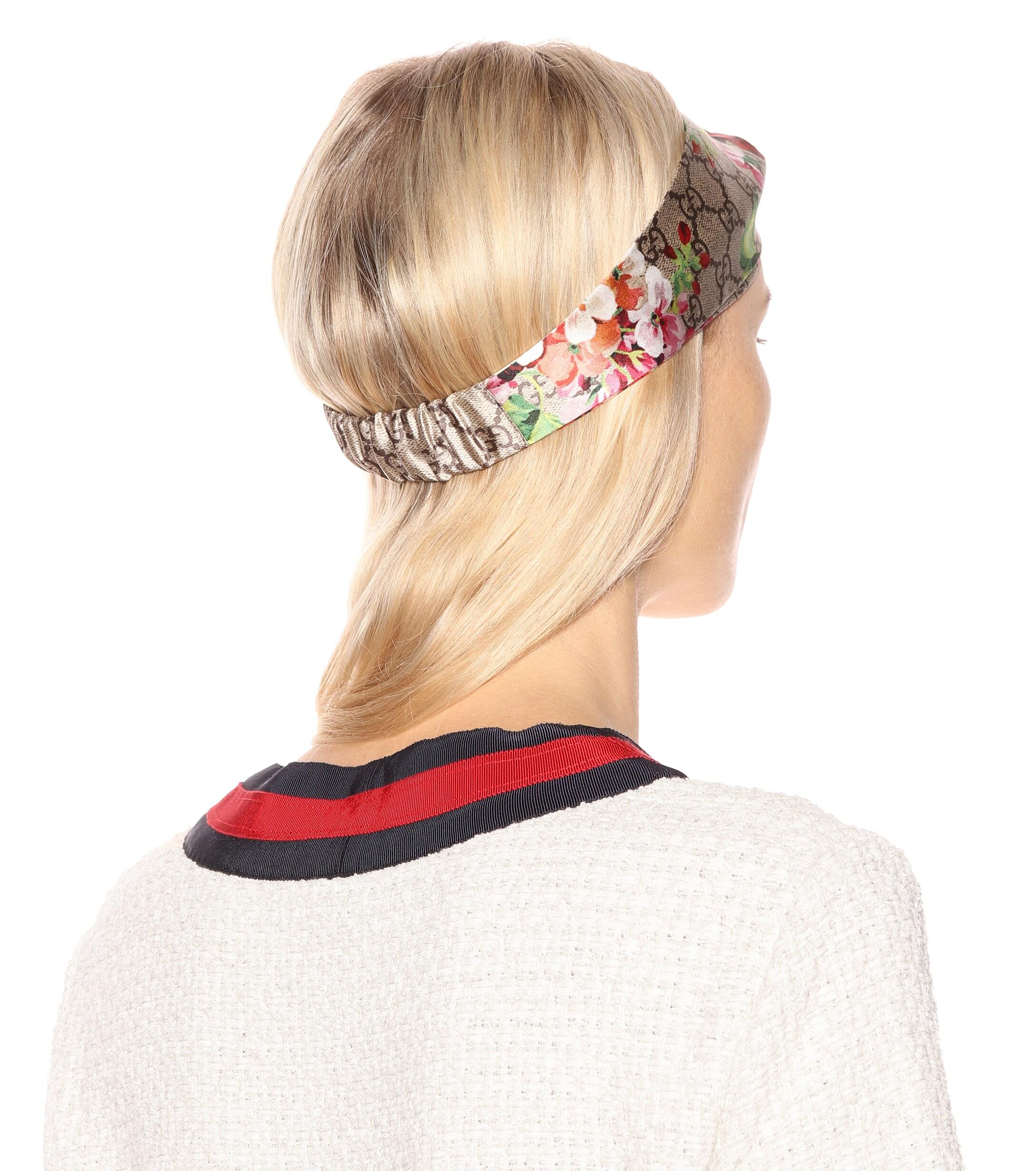Gucci Printed Silk-satin Headband | Lyst