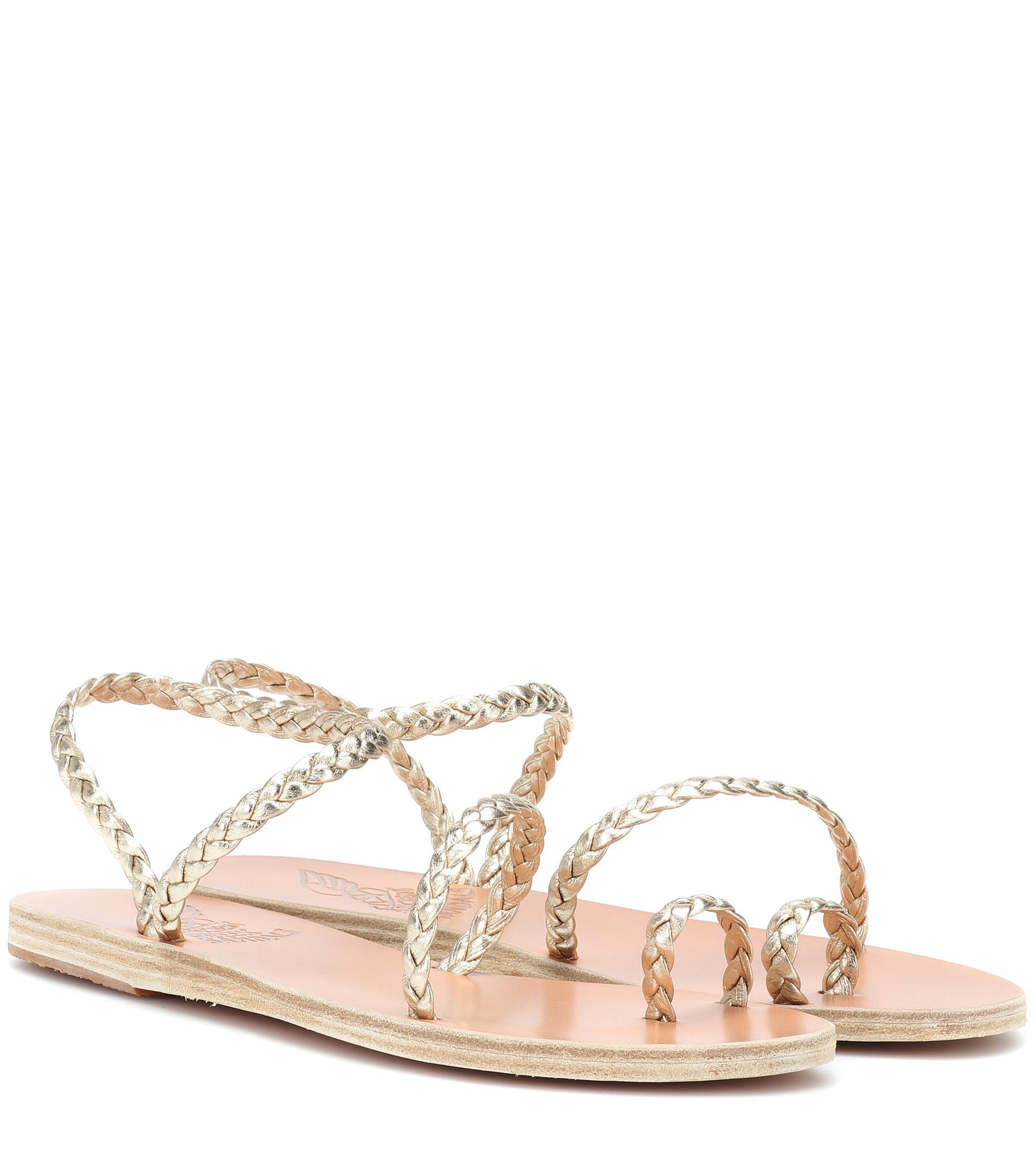 Ancient Greek Sandals Eleftheria Metallic Leather Sandals - Lyst