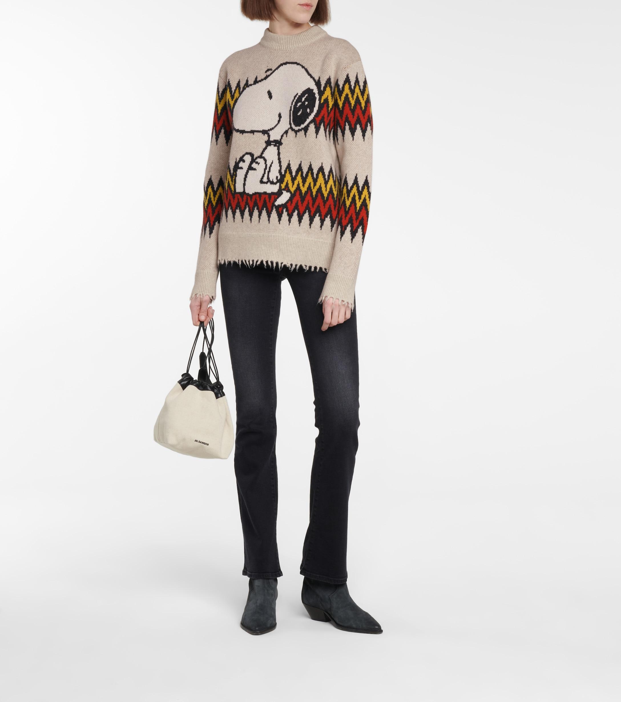 Alanui X Peanuts Snoopy Plays Harmonica Wool And Cashmere Sweater in Beige  (Natural) - Lyst