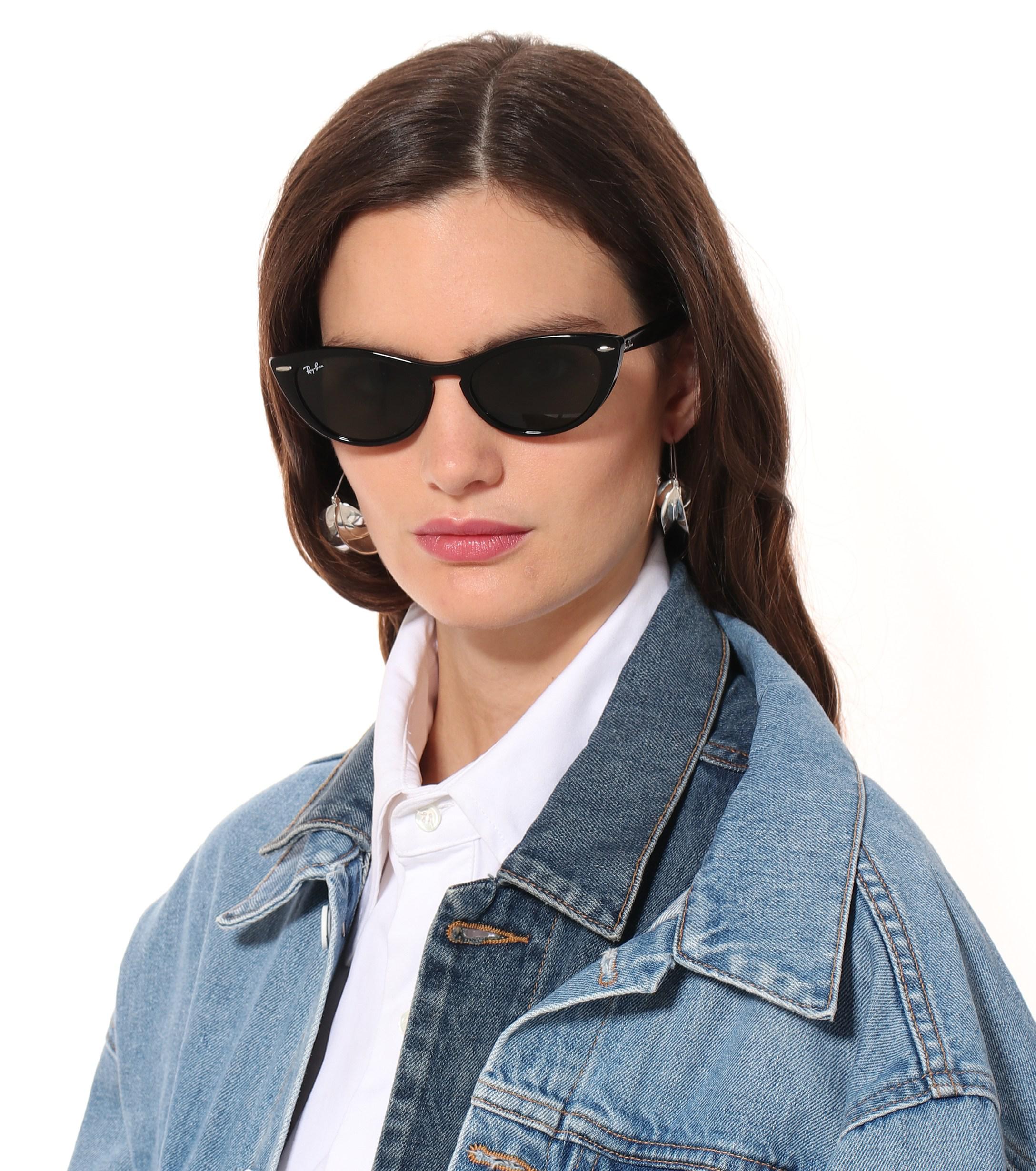 pilfer kran Uundgåelig Ray-Ban Nina Cat-eye Acetate Sunglasses in Black | Lyst